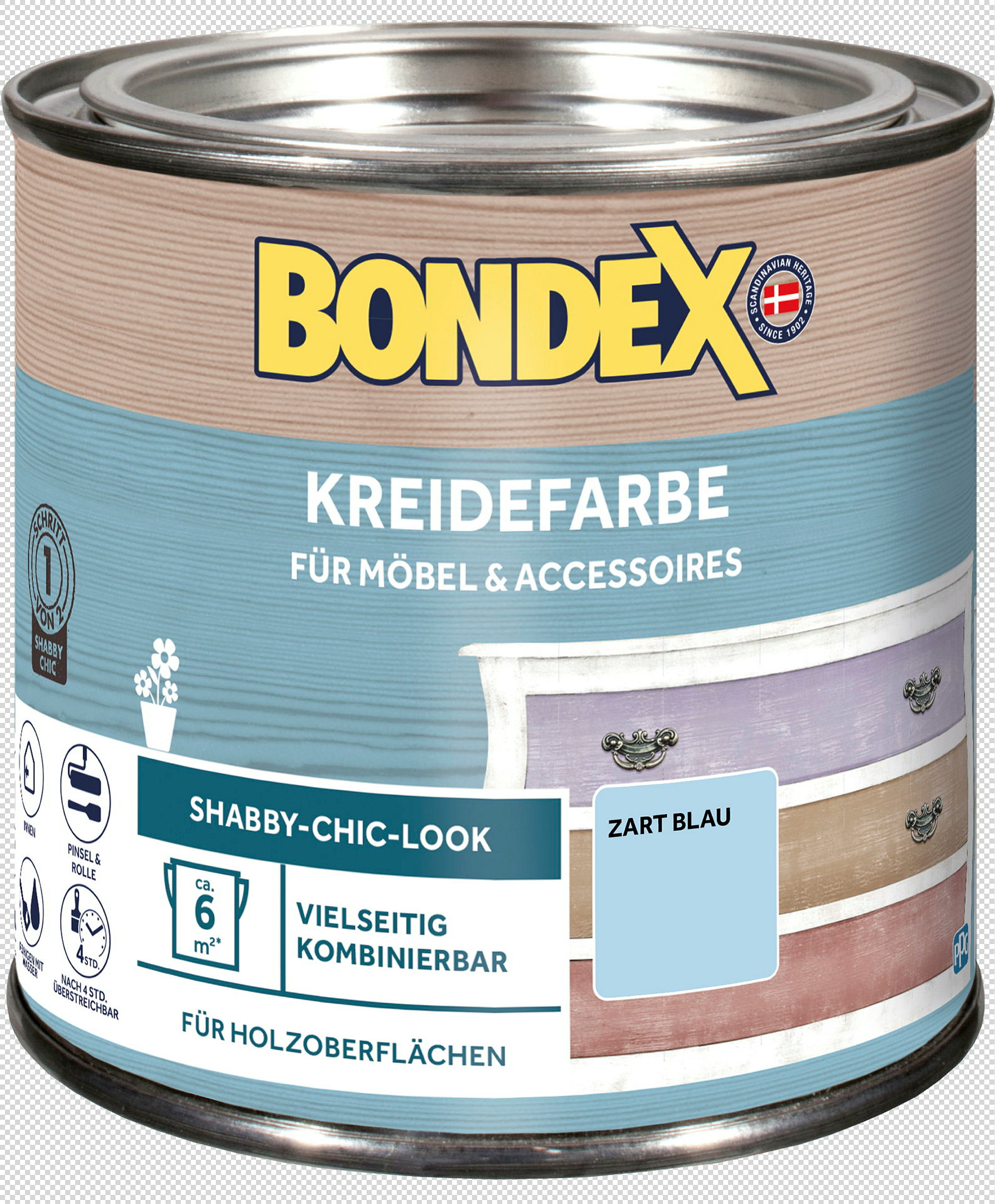BONDEX Kreidefarbe Zart Blau 0,5l