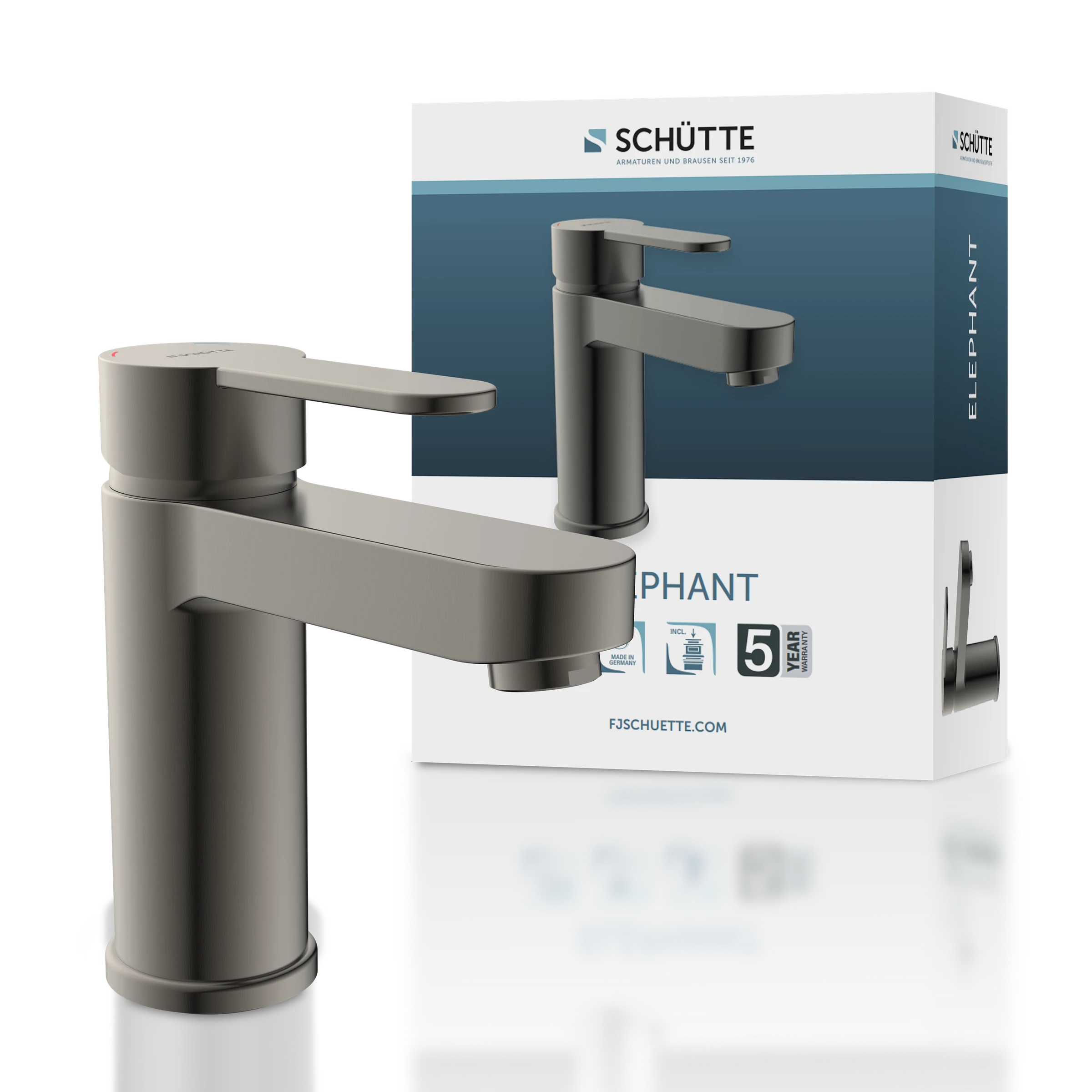 ELEPHANT Waschtischarmatur, Graphit matt