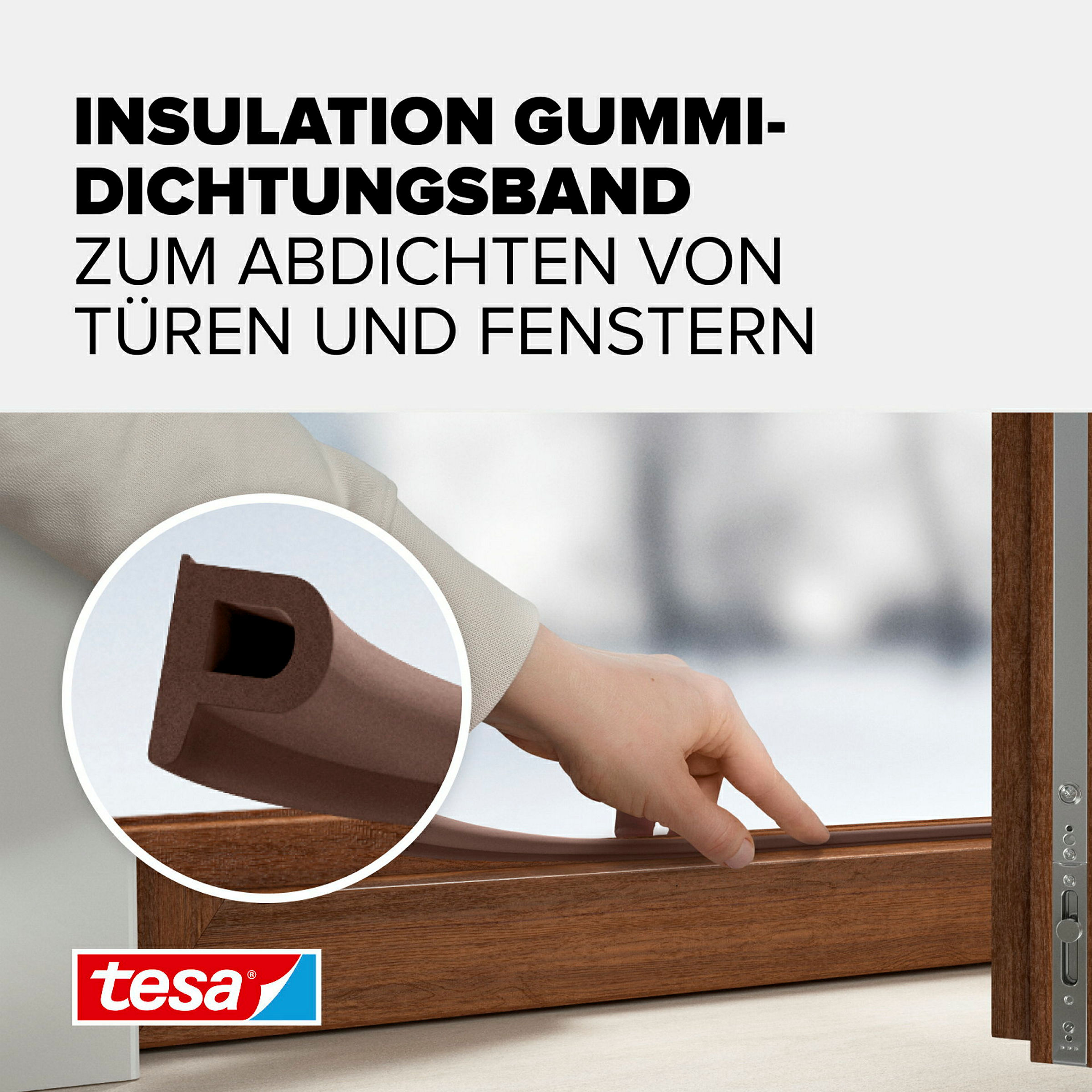 tesamoll® P-Profil braun, für Spalten von 2-5mm
