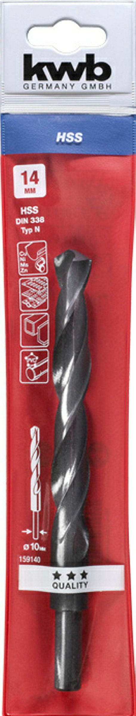 HSS Spiralbohrer mit abgedrehtem Schaft, ø 14.0 mm