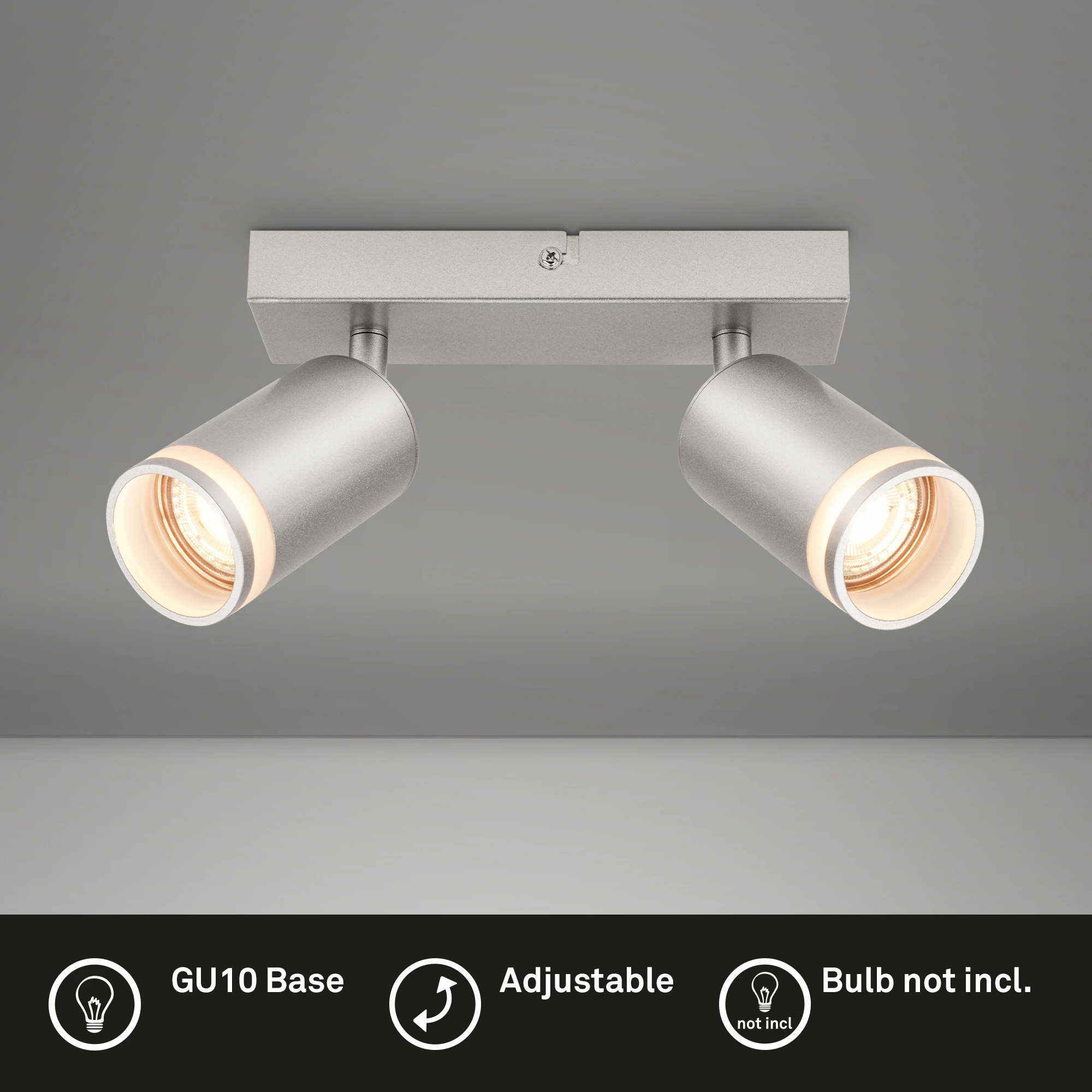 RUB Spot light, 2-flame, GU10/excl. bulb, chrome-matt