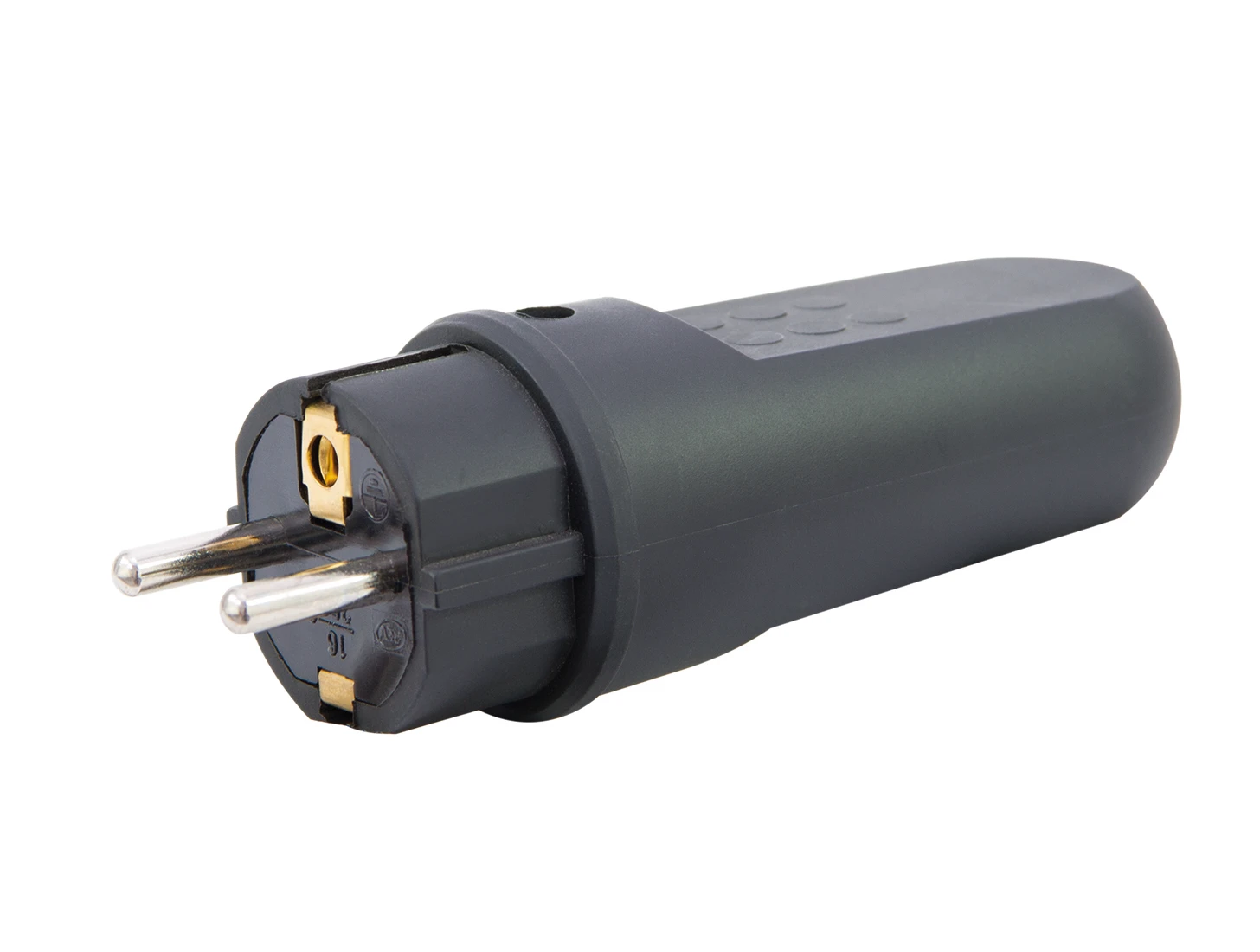 Stecker Vollgummi sw