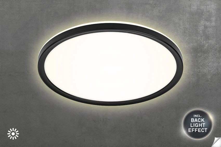 Ultraflaches LED Panel mit LED Backlight,schwarz, 1xLED/18W
