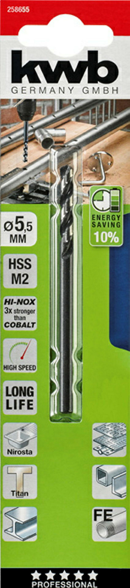 HI-NOX HSS M2 Metallbohrer, ø 5.5 mm