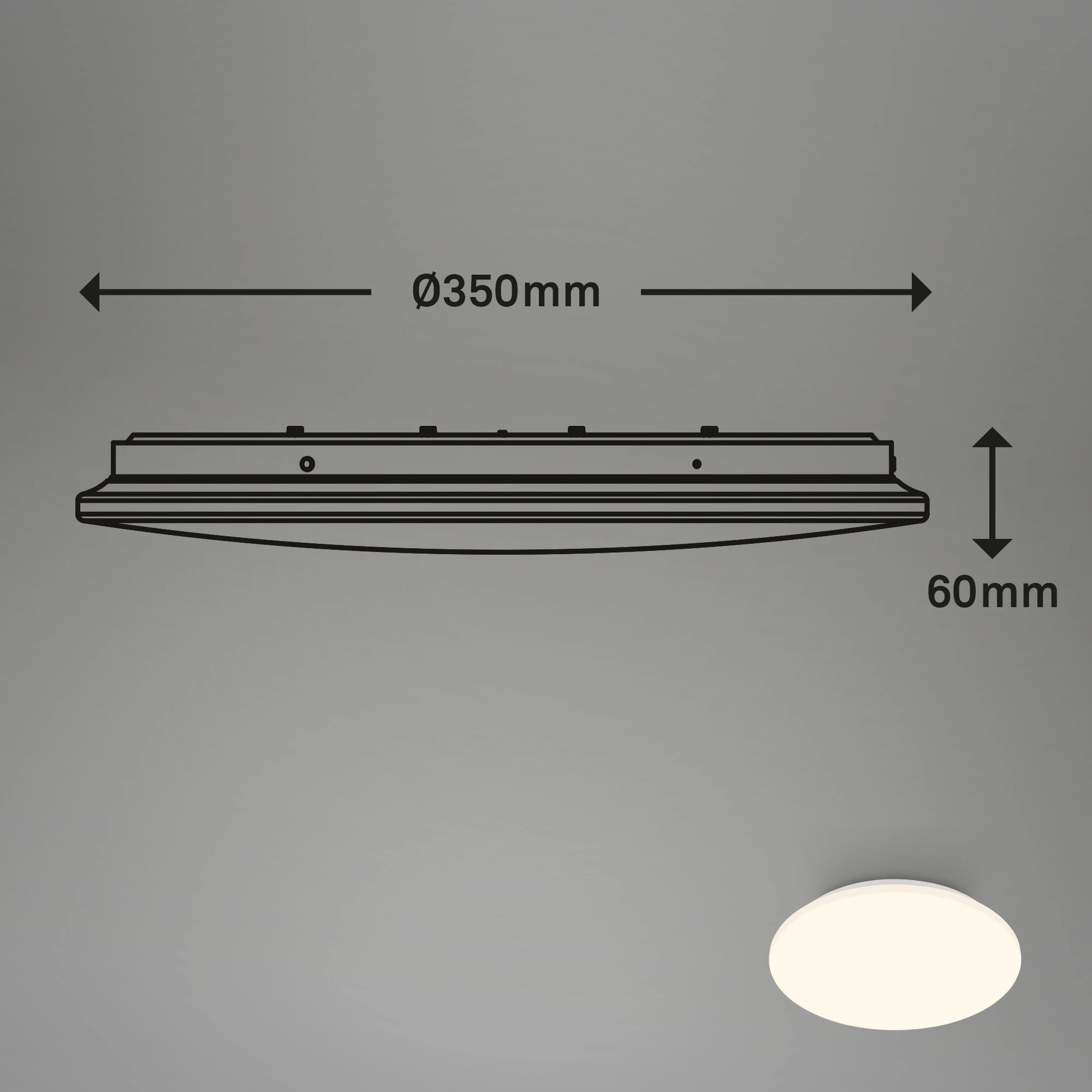 LED Deckenleuchte,Sensor,weiß, LED/18W