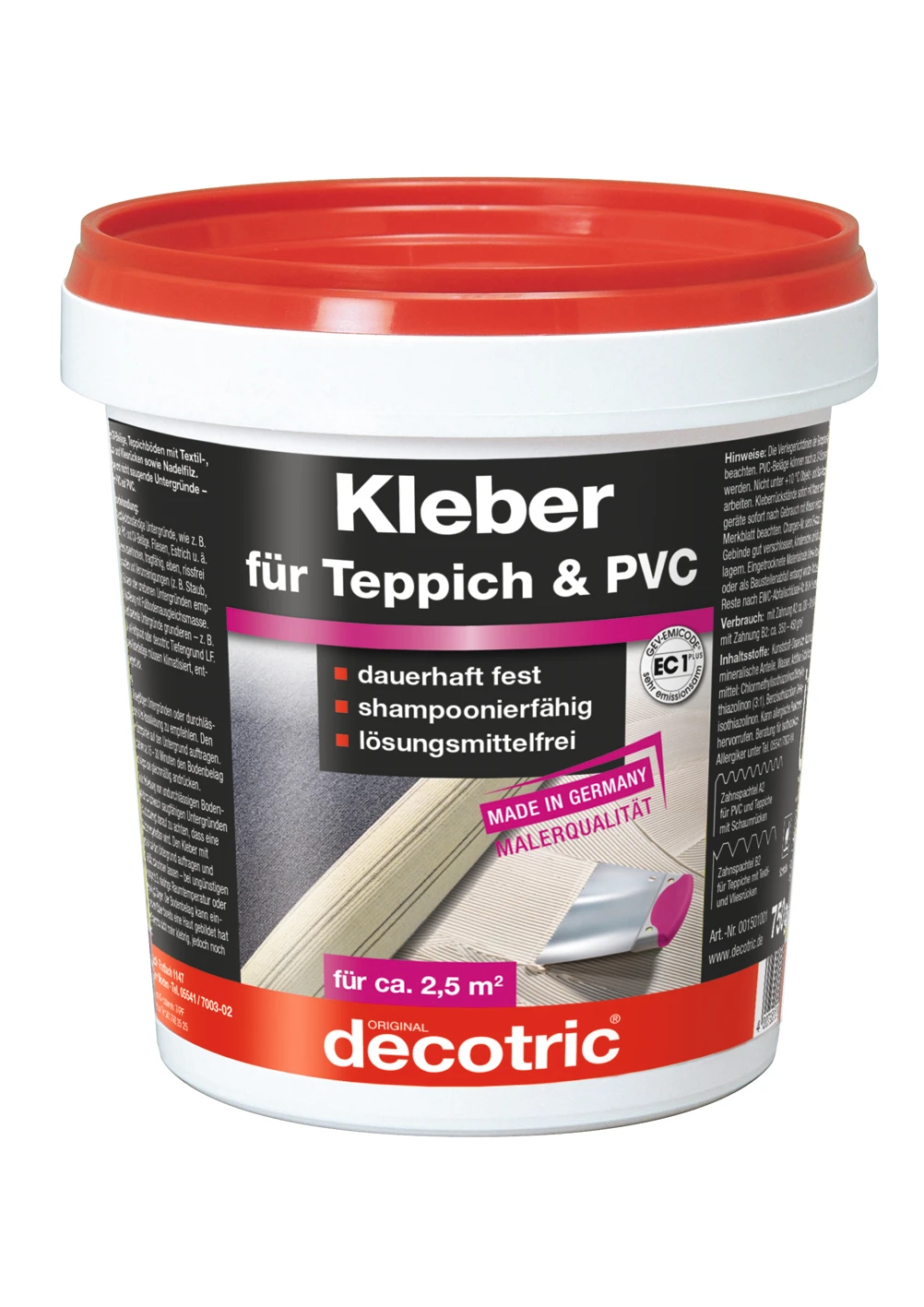 decotric Kleber für Teppich und PVC 750 g