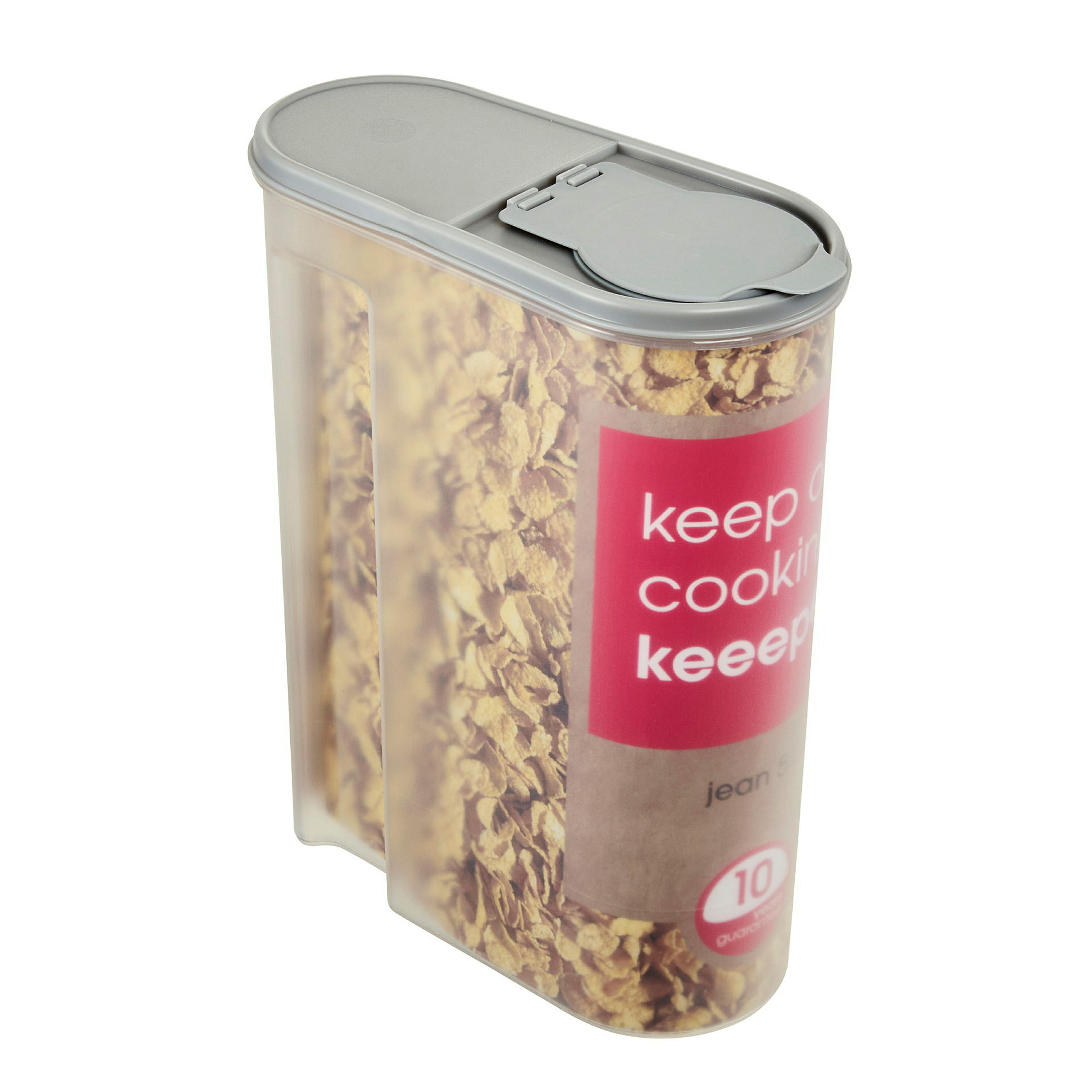 keeeper Schüttdose Jean, mit Deckel, 5 l, 24 x 11,5 x 30,5 cm, Grau