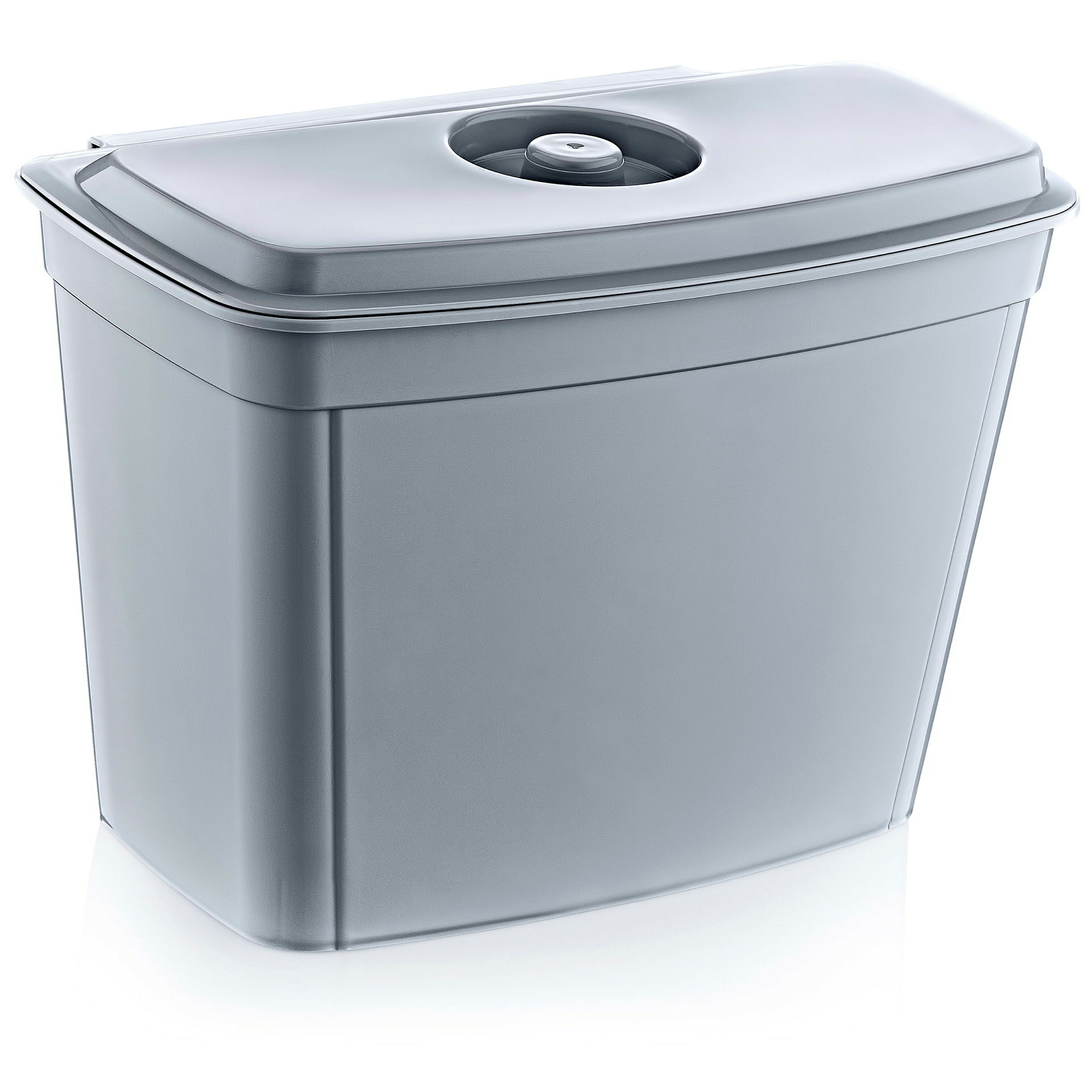 keeeper Abfalleimer zum Einhängen, 4 l, Mit Deckel, Milan, Grau