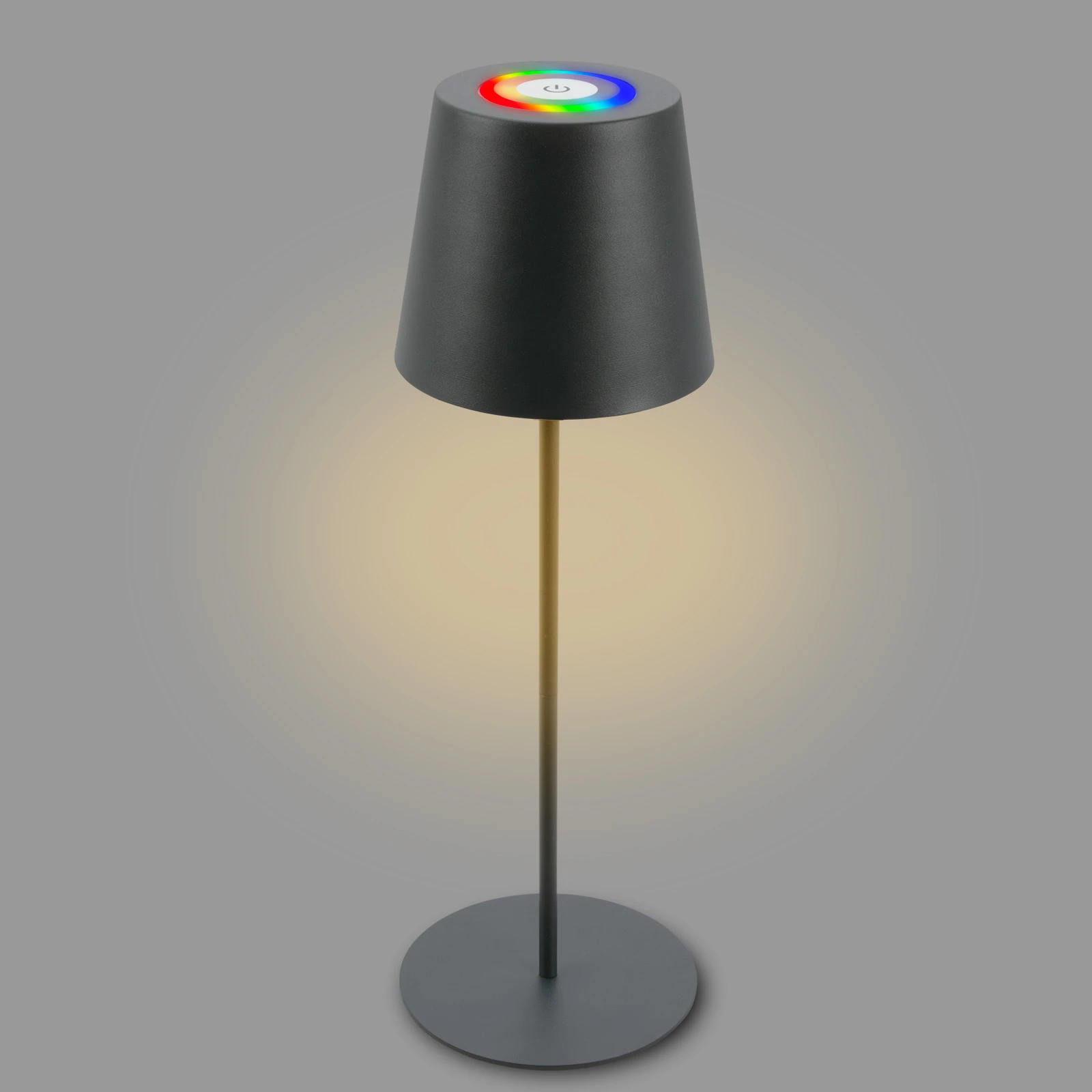 RGB/W Akku Tischleuchte, IP44, 2,5W, Anthrazit