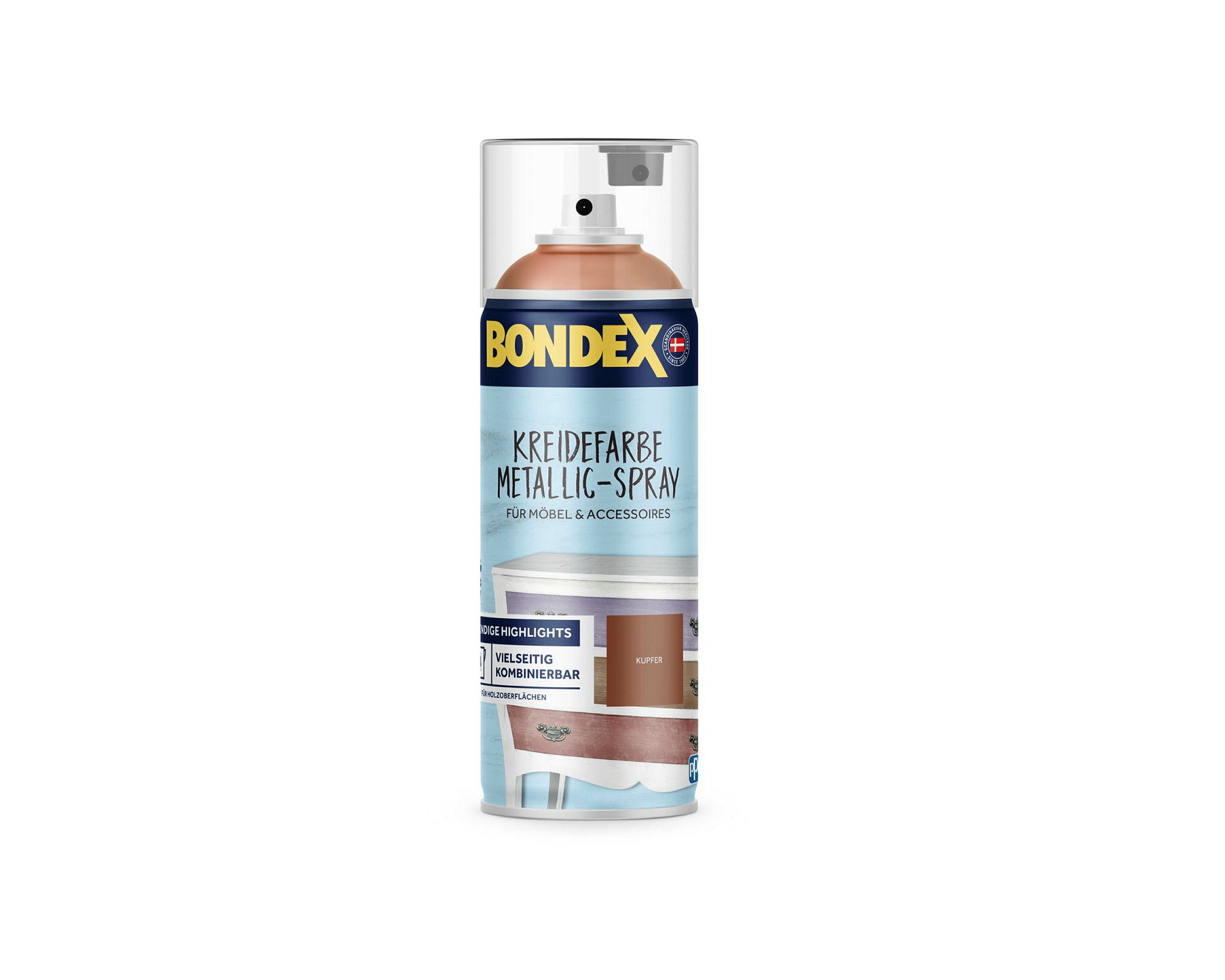 BONDEX Kreidefarbe Metallic-Spray Kupfer 0,4l