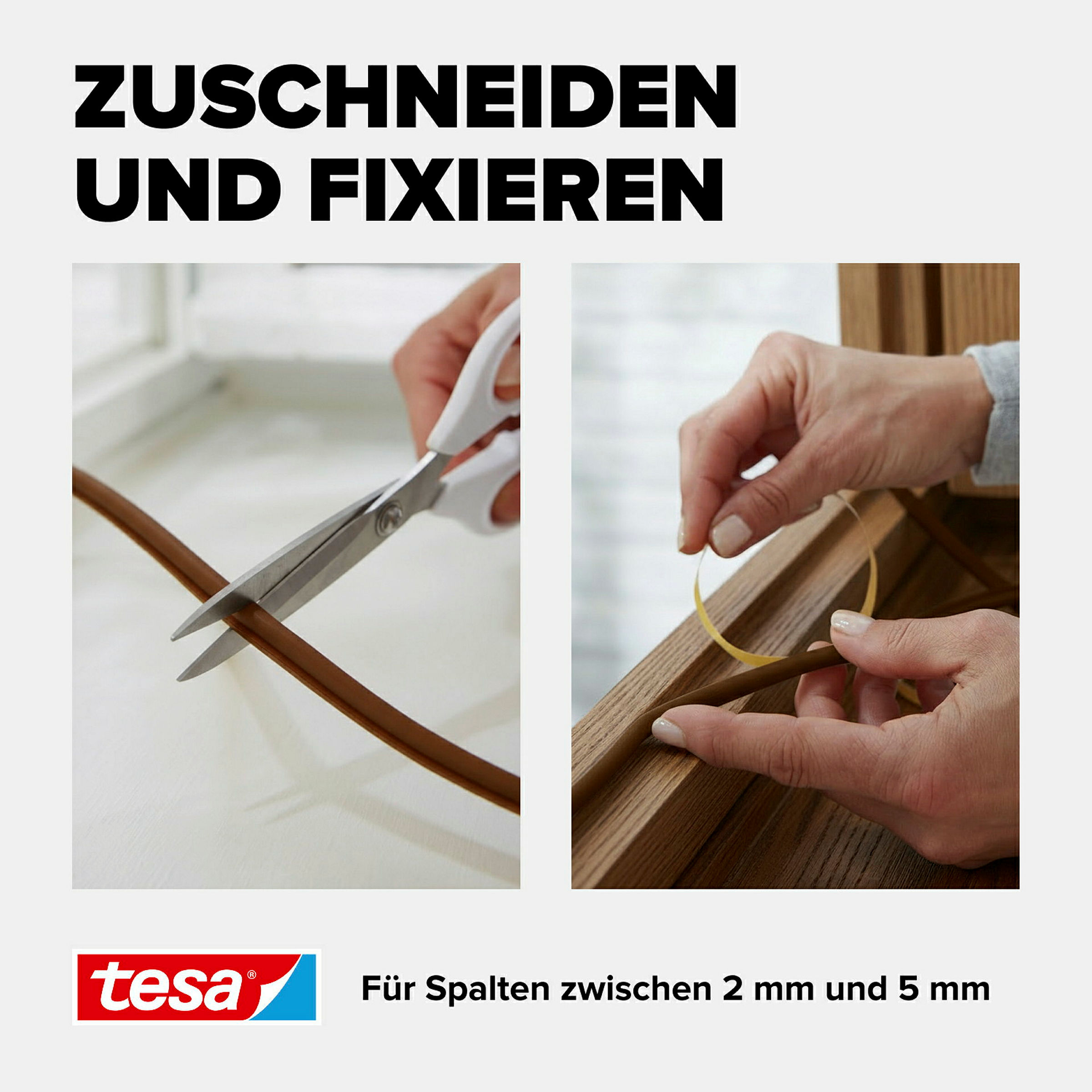 tesamoll® P-Profil braun, für Spalten von 2-5mm