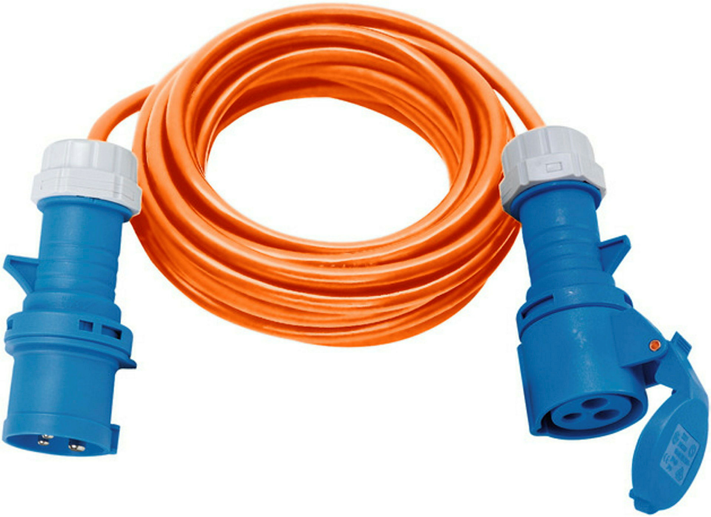 Verlängerungskabel 10m CEE230V/16A IP44 H07RN-F3G2.5 orange, Stecker&Kuppl.