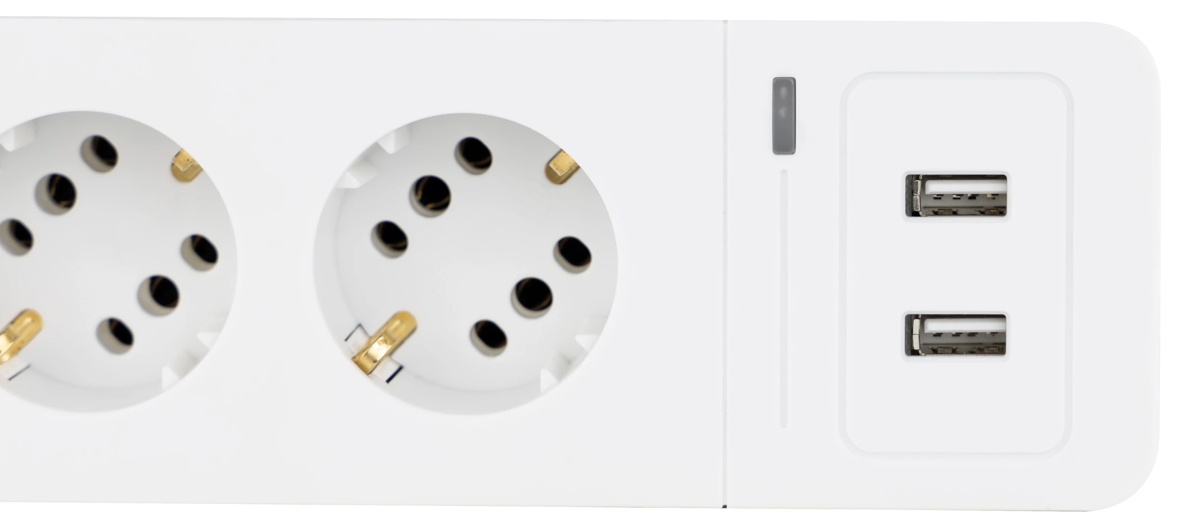 Steckdosenleiste COMBINI 6=12-fach USB , ÜSS & Schalter 1,4m weiß