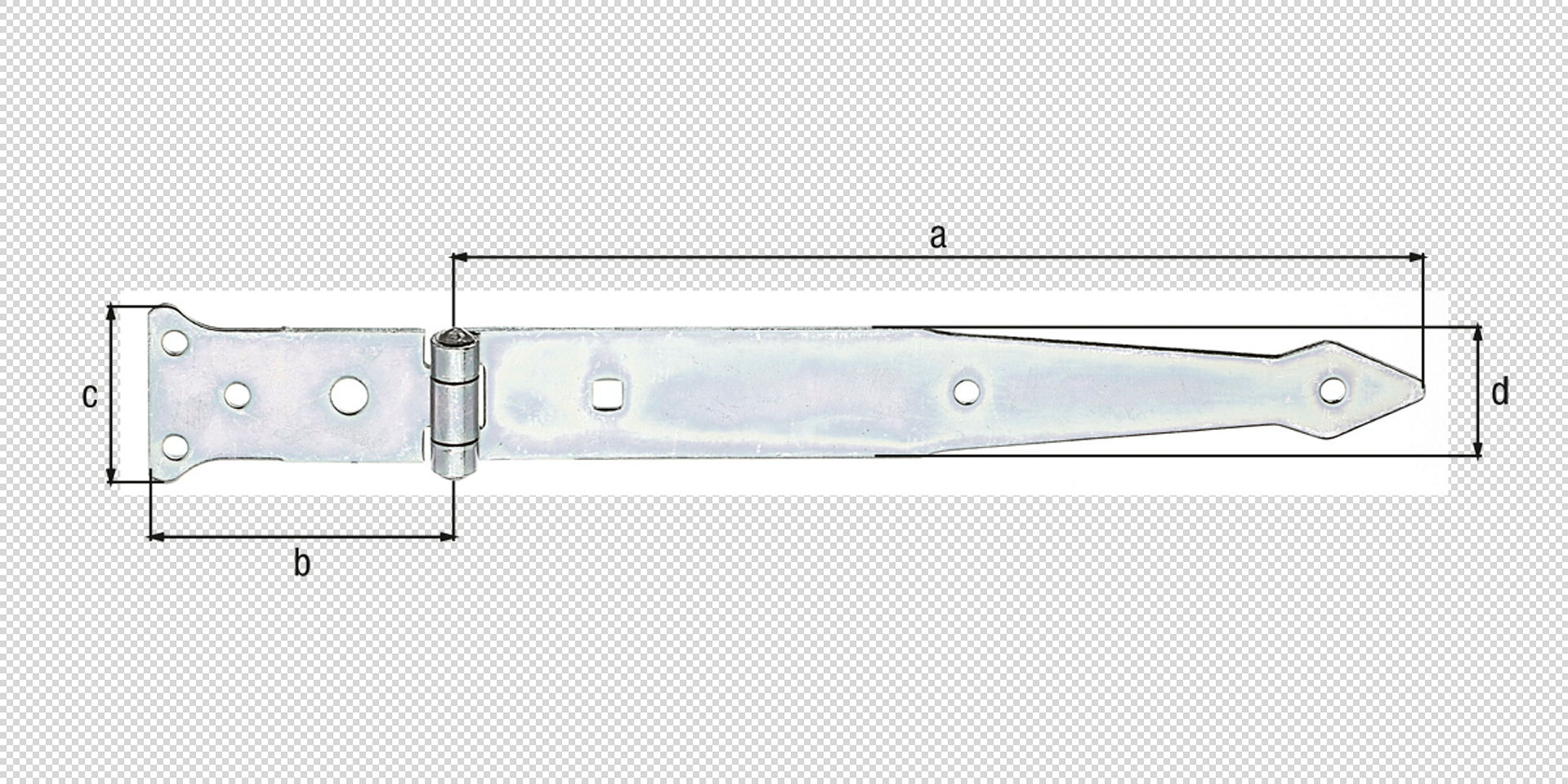 Werfgehänge mit vernietetem Stift 252/77x48 verzinkt
