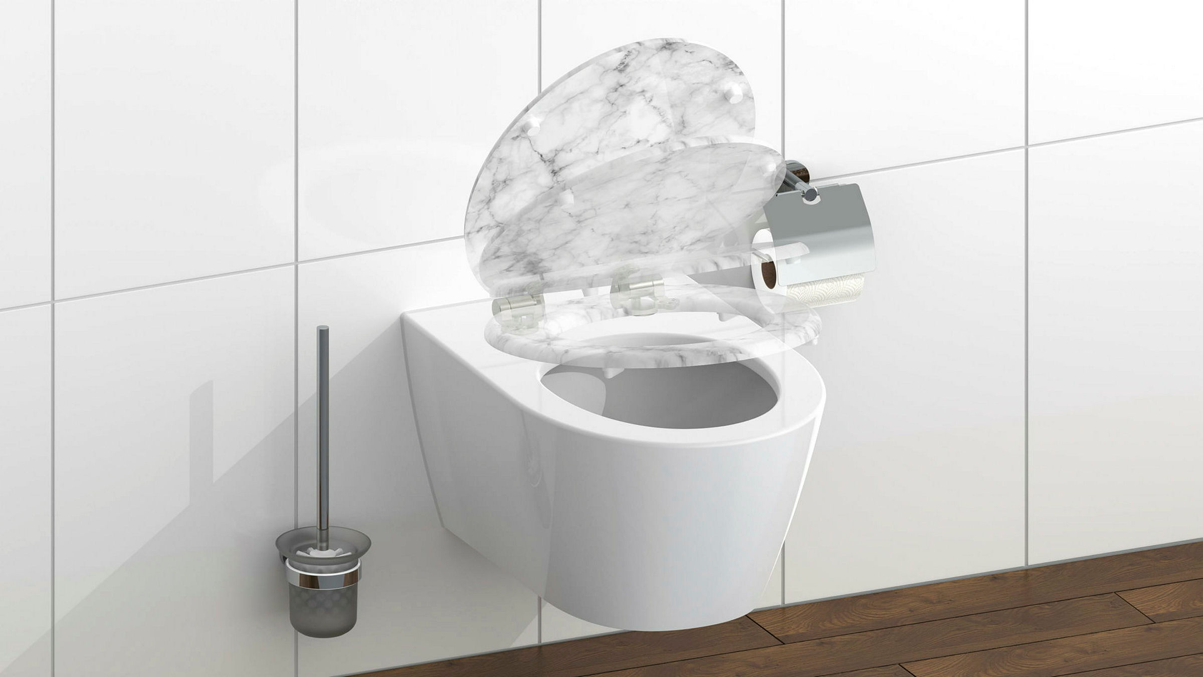 MDF WC-Sitz MARMOR STONE, mit Absenkautomatik
