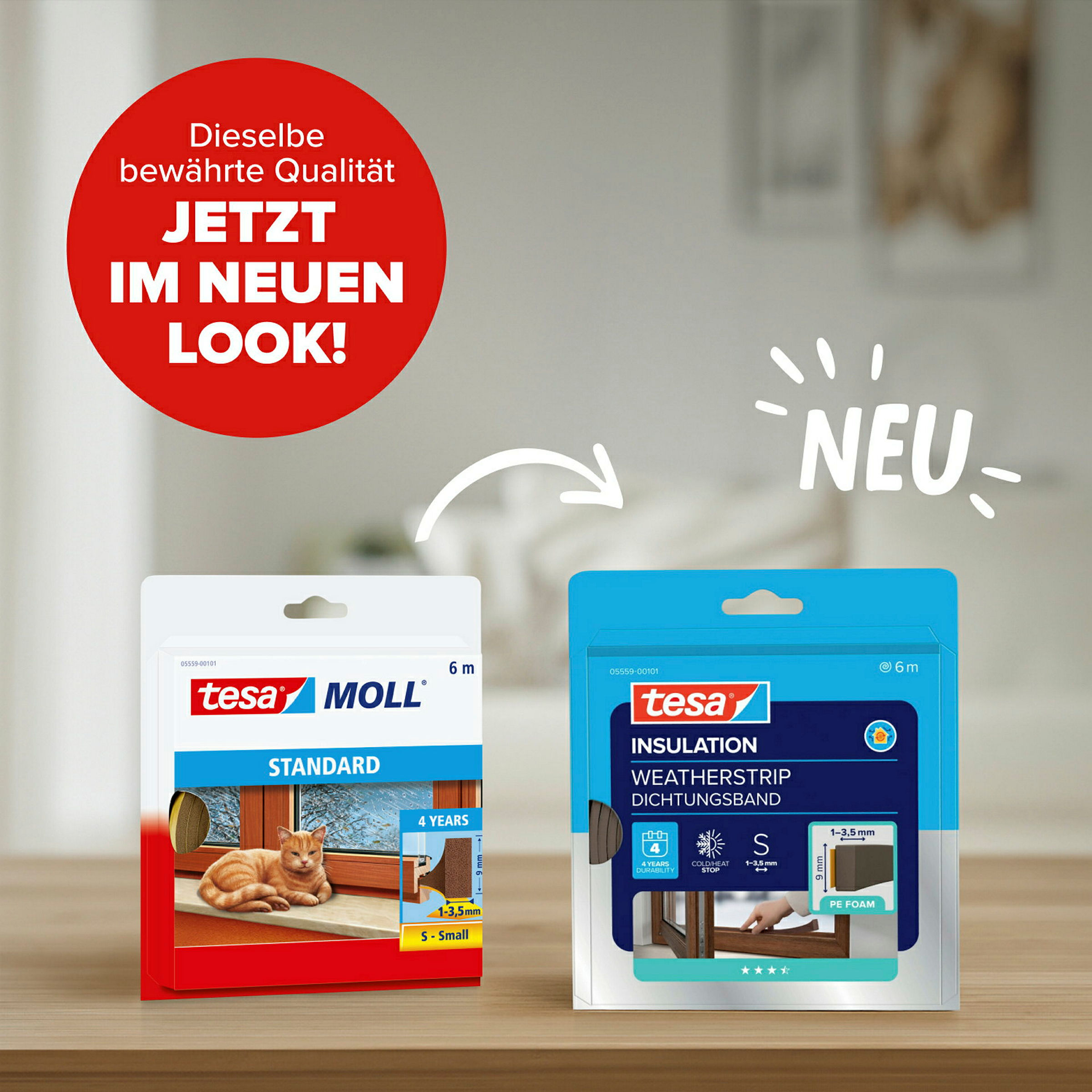 tesamoll® Standard I-Profil Schaumstoff braun, für Spalten von 1-3,5mm