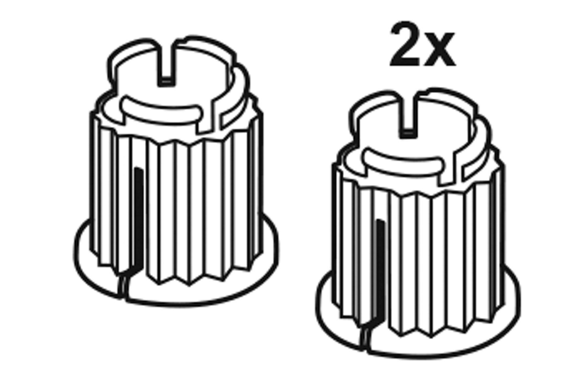 Rastbuchsen, für Oberteil (2x)
