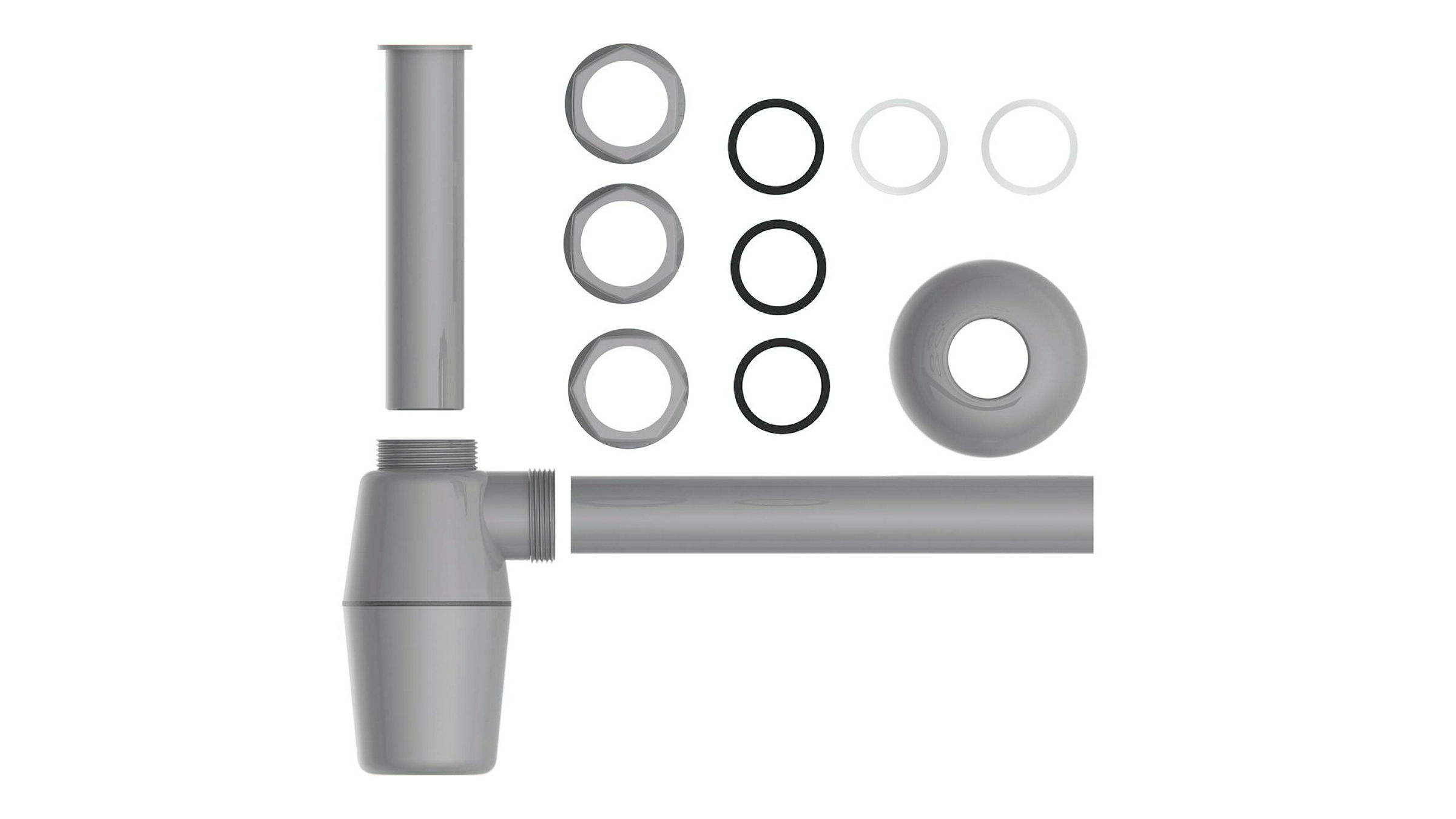 ECO-SAVE KS Flaschensiphon, Grau, 1 1/4'' x 32 mm