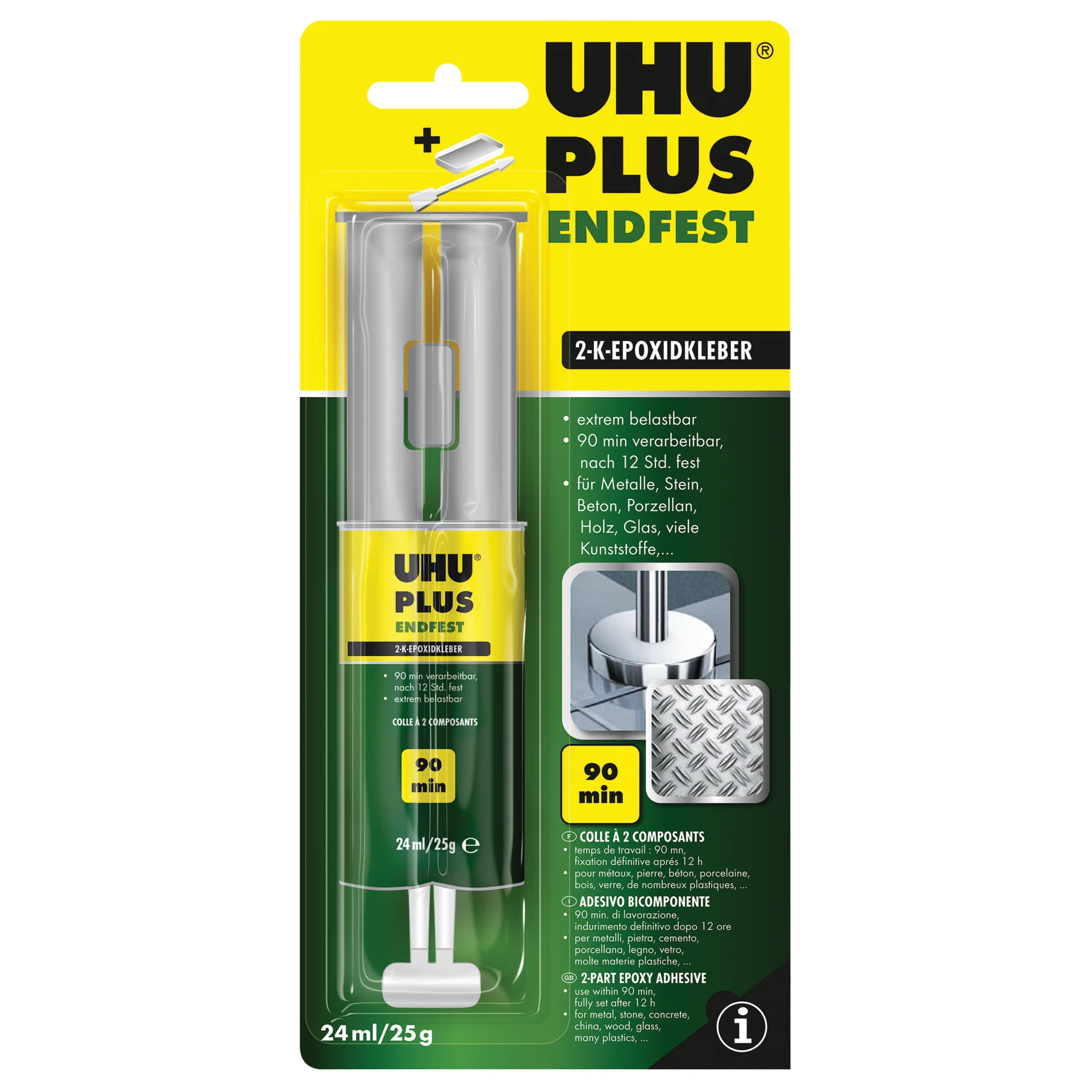 UHU 2-K Klebstoff plus endfest Spritze, 25g