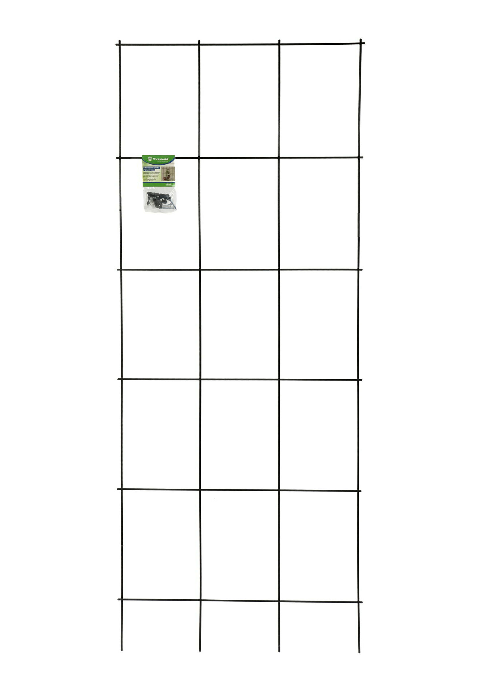 Draht Gitterspalier , PVC-beschichtet, 60x150 cm, anthrazit, eckig