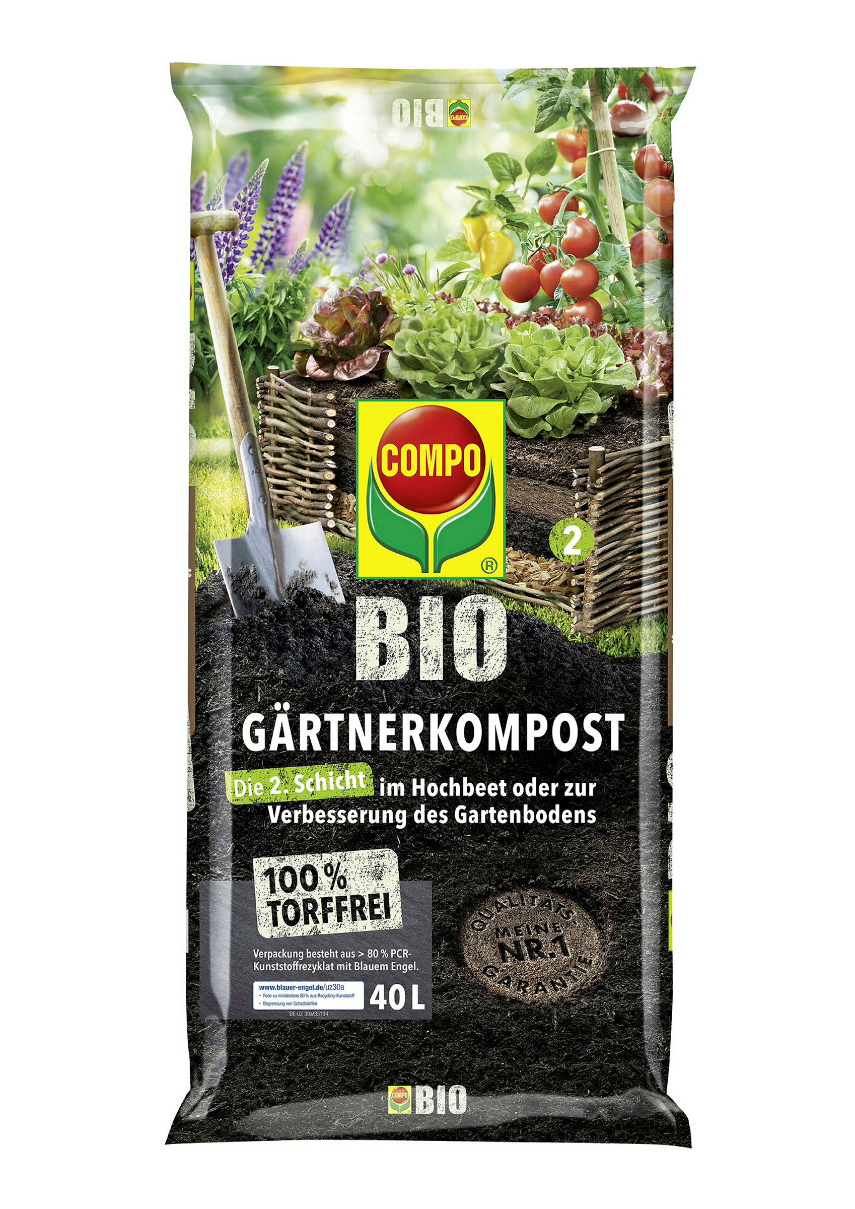 COMPO BIO Gärtnerkomposttorffrei, 40 L
