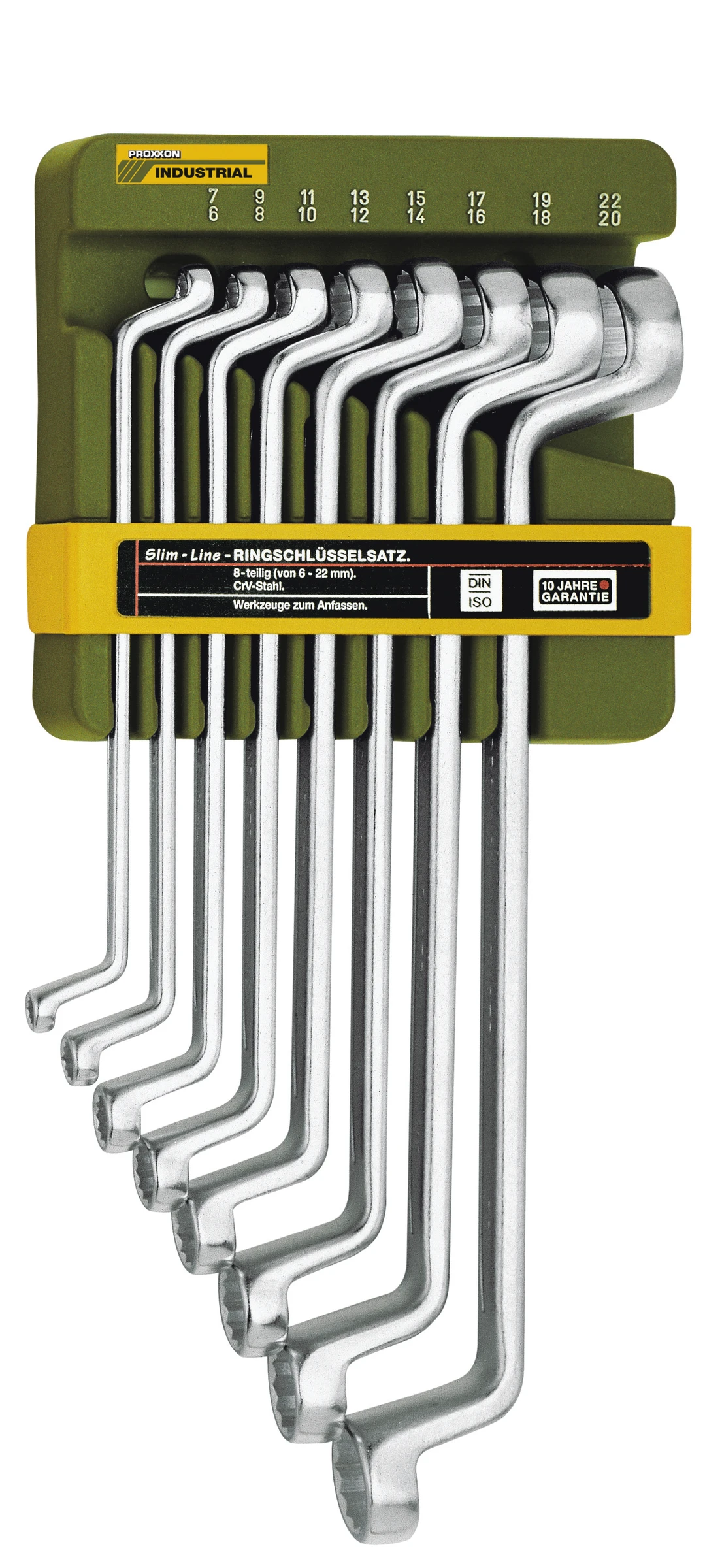 PROXXON-SlimLine Doppelringschlüsselsatz von 6 x 7 bis 20 x 22 mm (8-teilig
