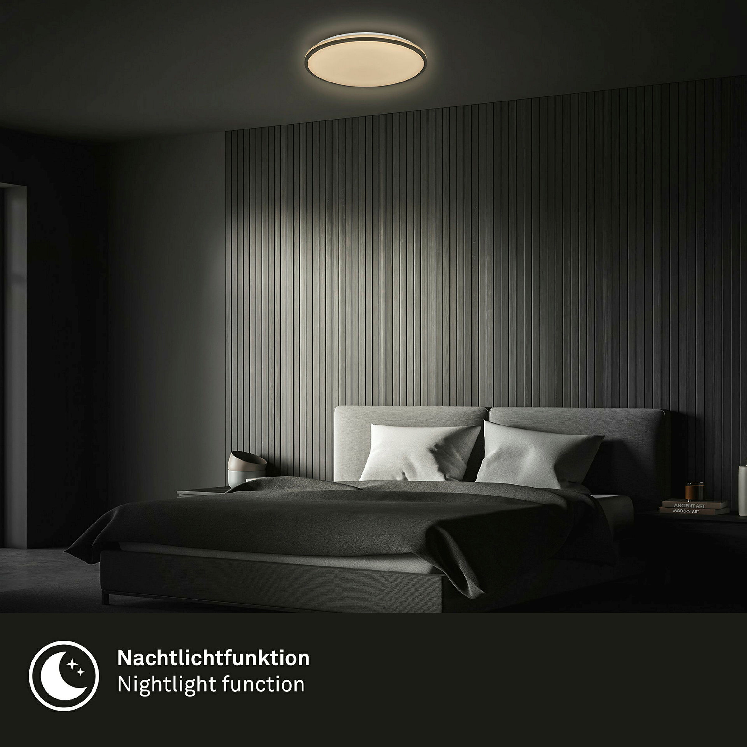 LANA CCT LED Deckenleuchte, Schwarz, LED / 22W