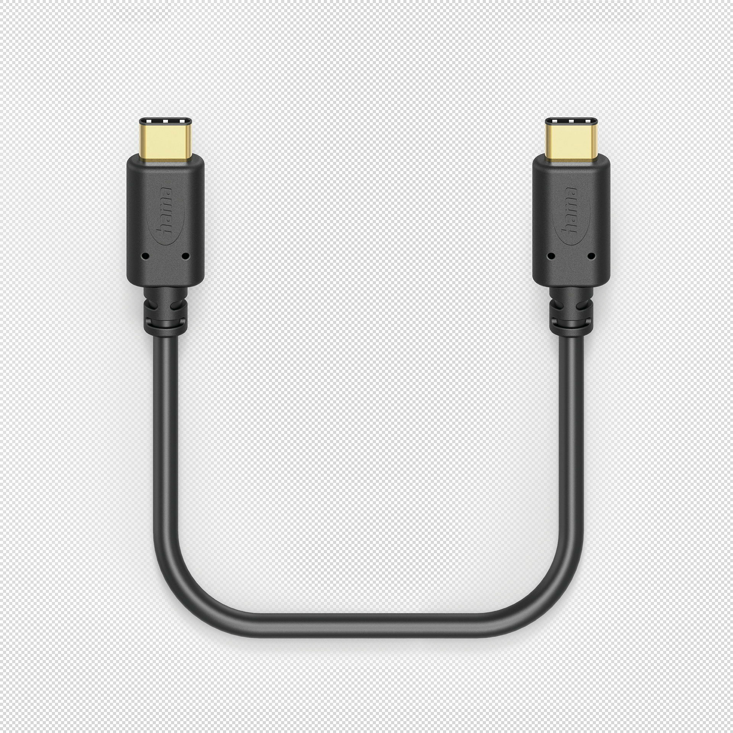Hama Ladekabel, USB-C - USB-C, 1,5 m, Schwarz