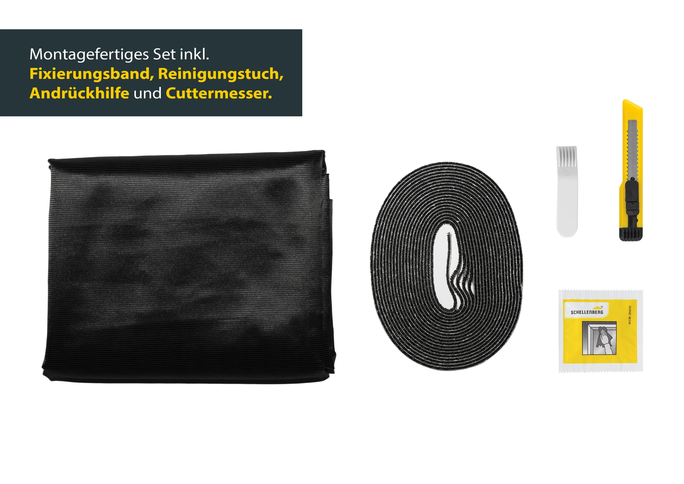Schellenberg Pollen-Fliegengitter-Set, 130 x 150 cm, anthrazit