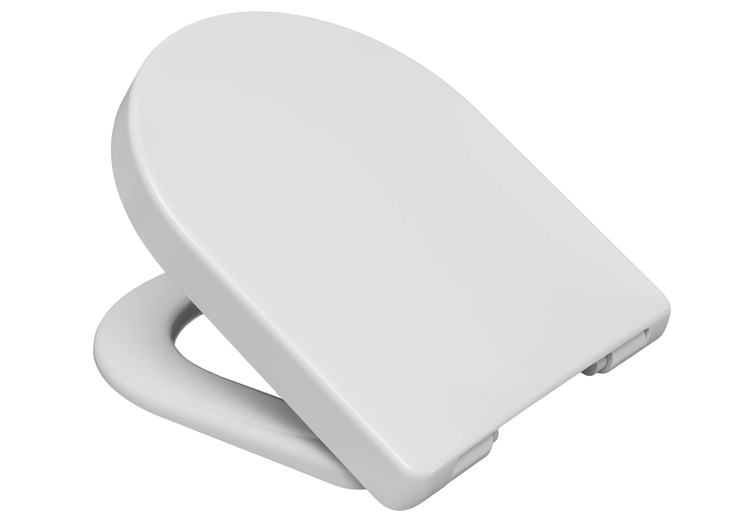 Duroplast WC-Sitz WHITE, D-Form, PRO 2, mit Absenkautomatik und Schnellvers