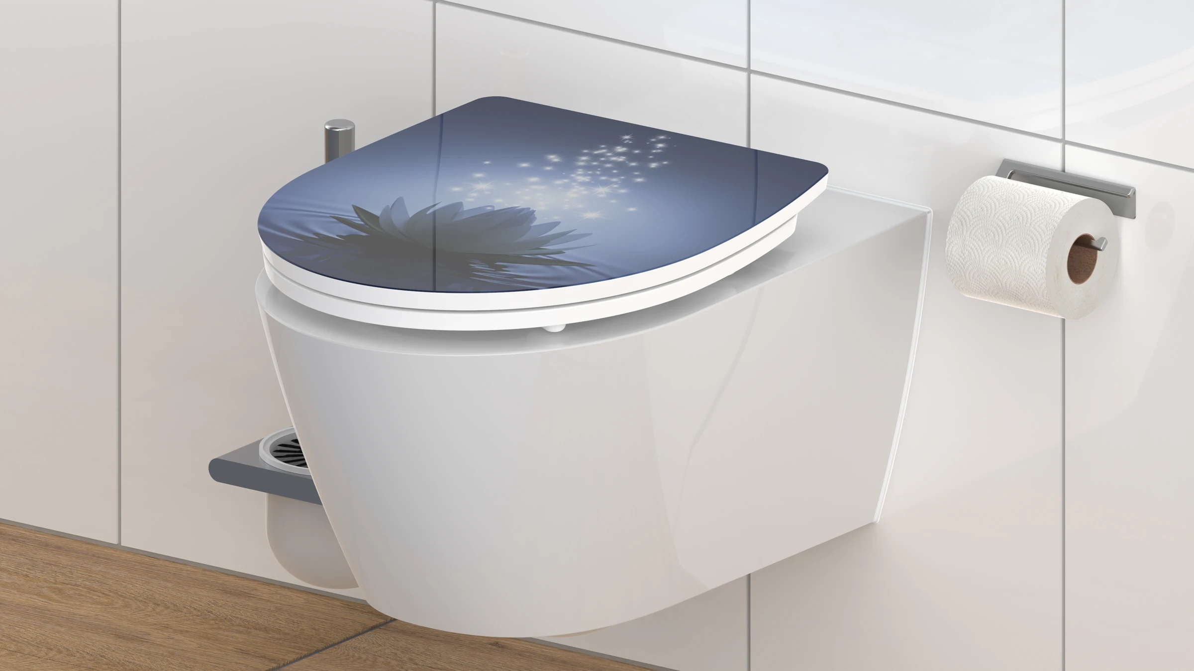 Duroplast HG WC-Sitz WATER LILY, mit Absenkautomatik und Schnellverschluss