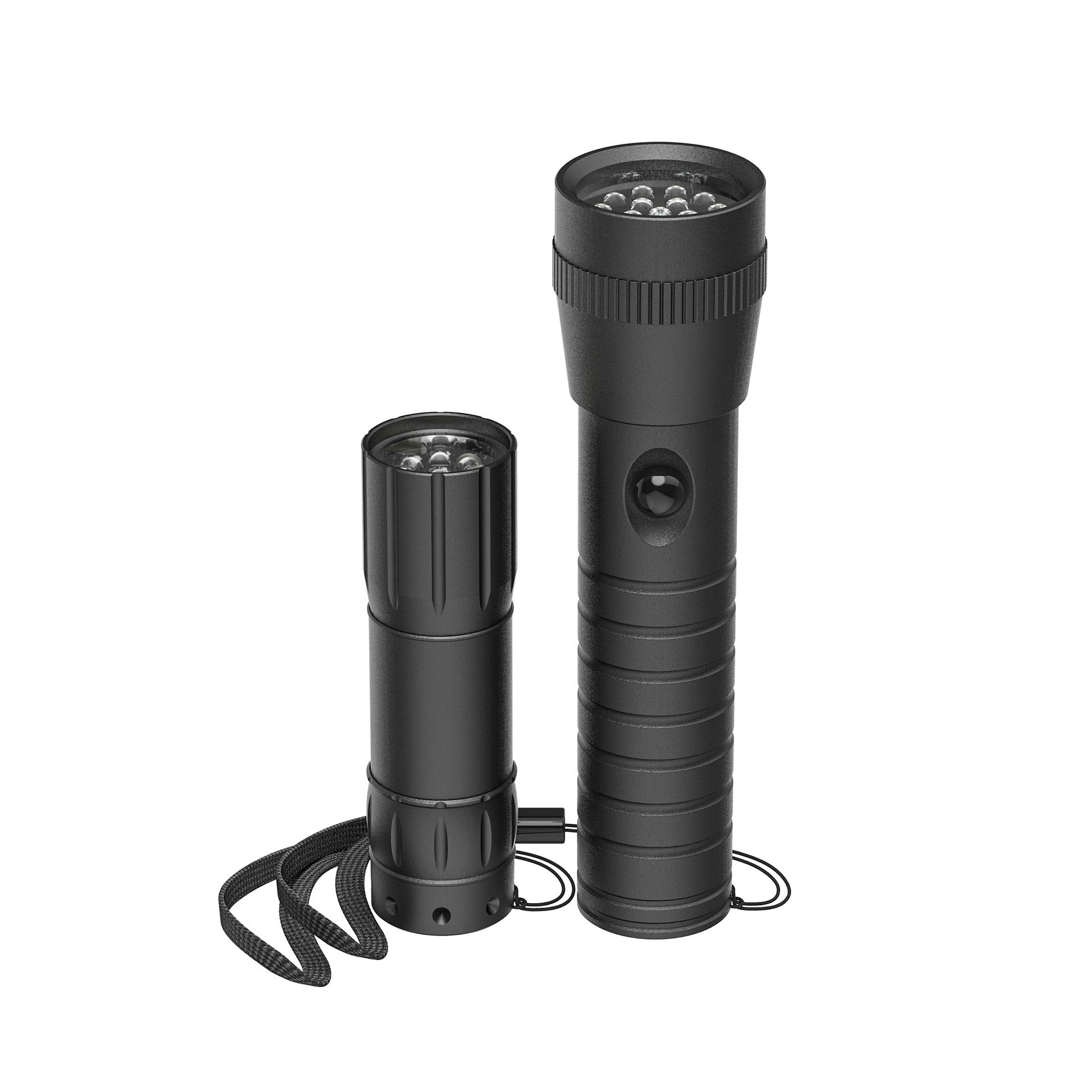 Hama LED-Taschenlampe ''FL-DUO'', mit Batterien, Aluminium, 2er-Set