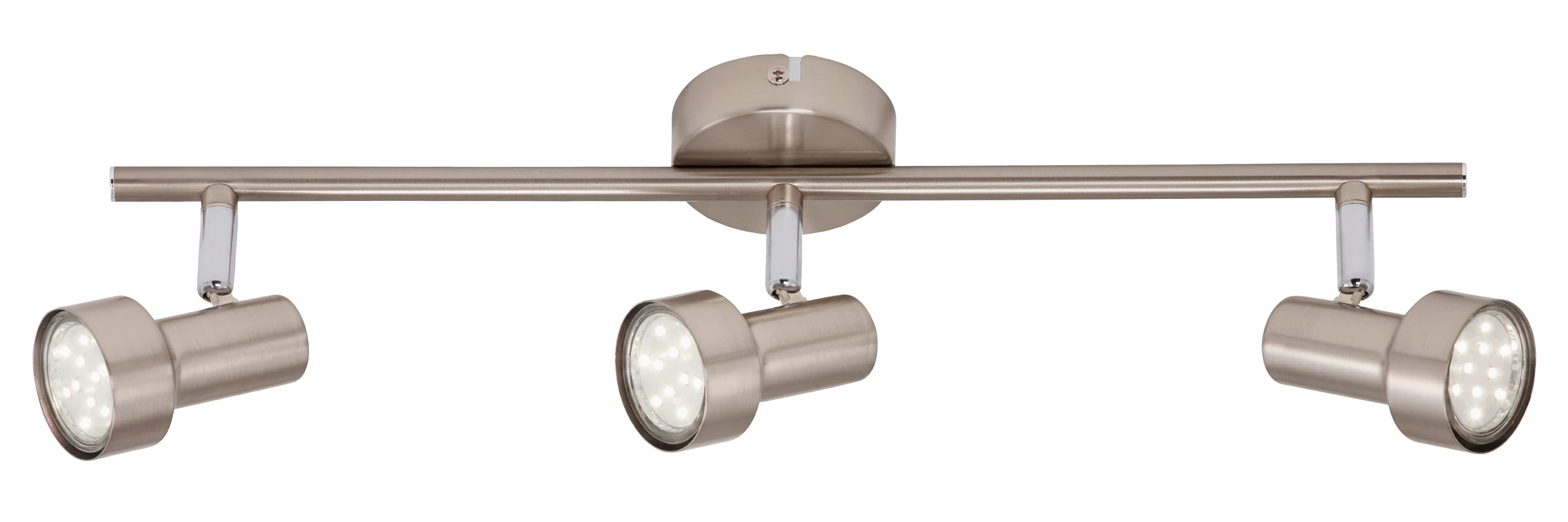 LED Deckenleuchte, matt-nickel, 3xLED/GU10/2,9W