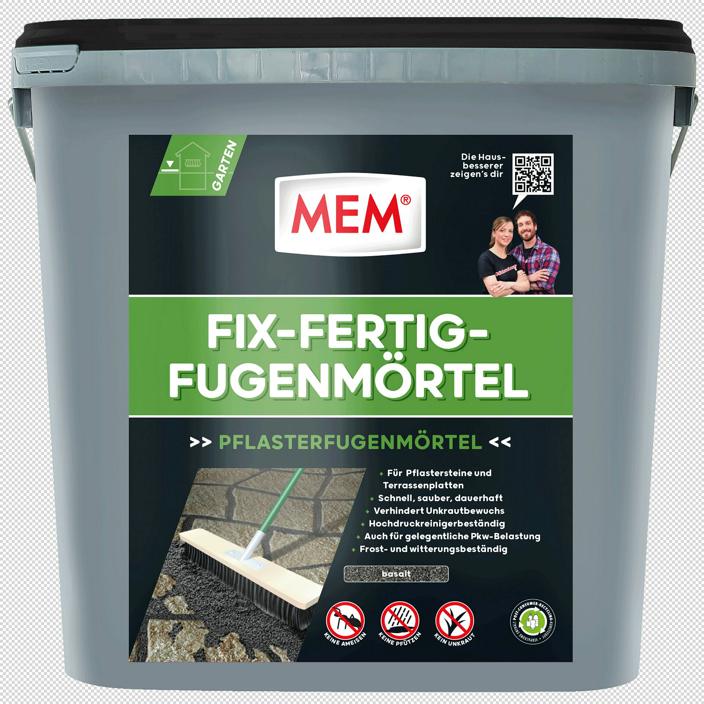 MEM Fix-Fertig-Fugenmörtel 12,5 kg basalt