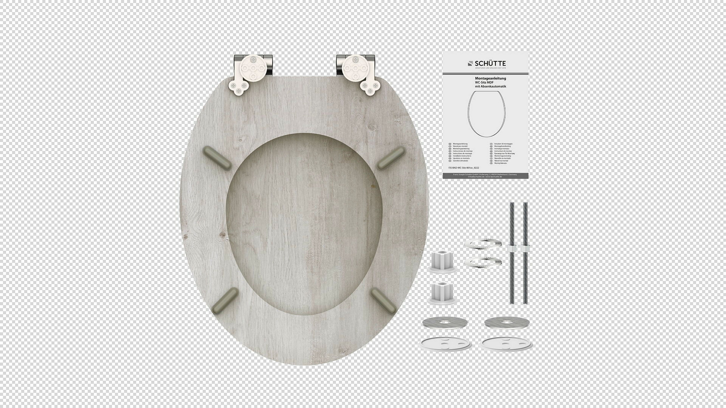 MDF WC-Sitz LIGHT WOOD, mit Absenkautomatik