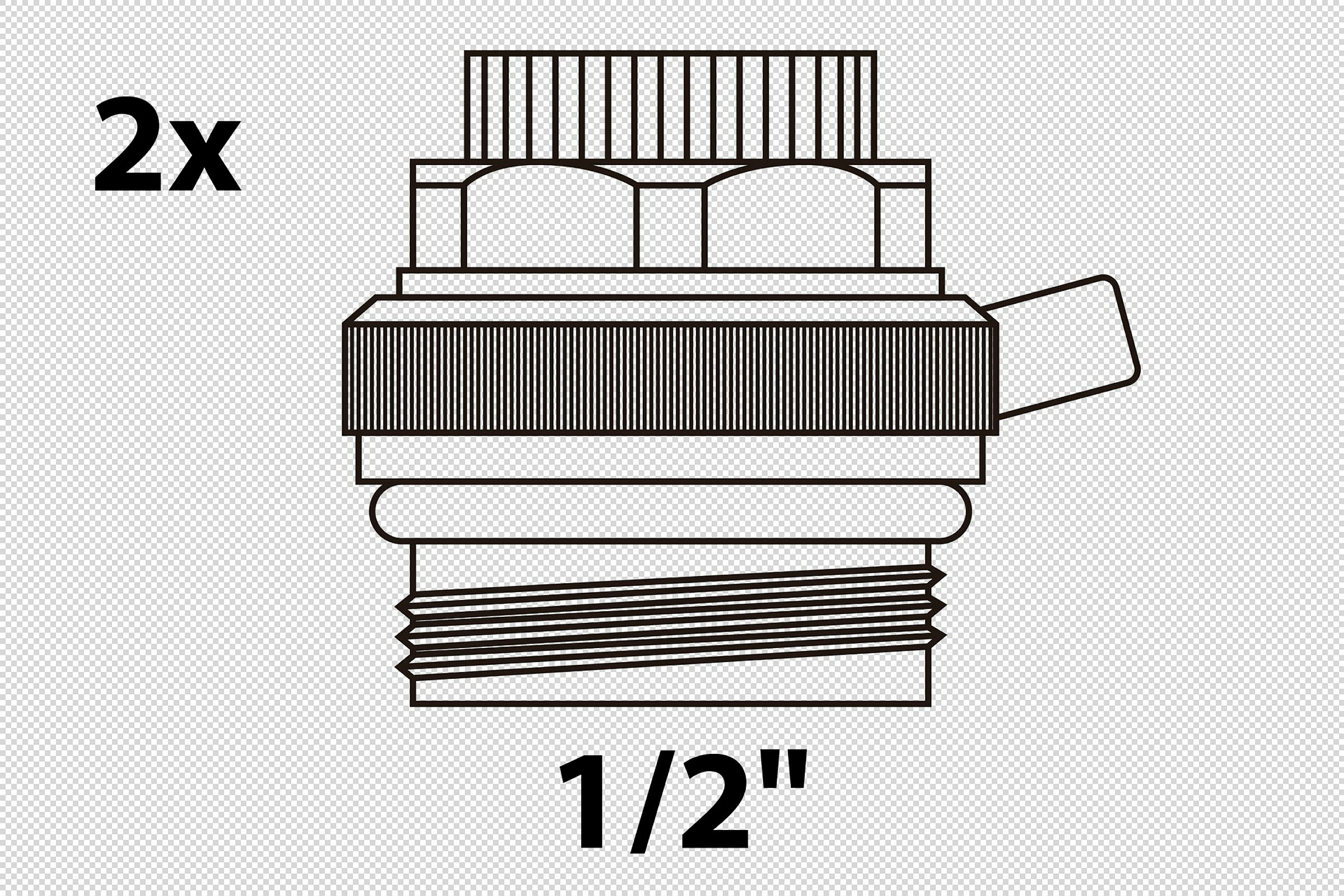 Automatischer Heizkörper-Entlüfter, 1/2''AG (2x)