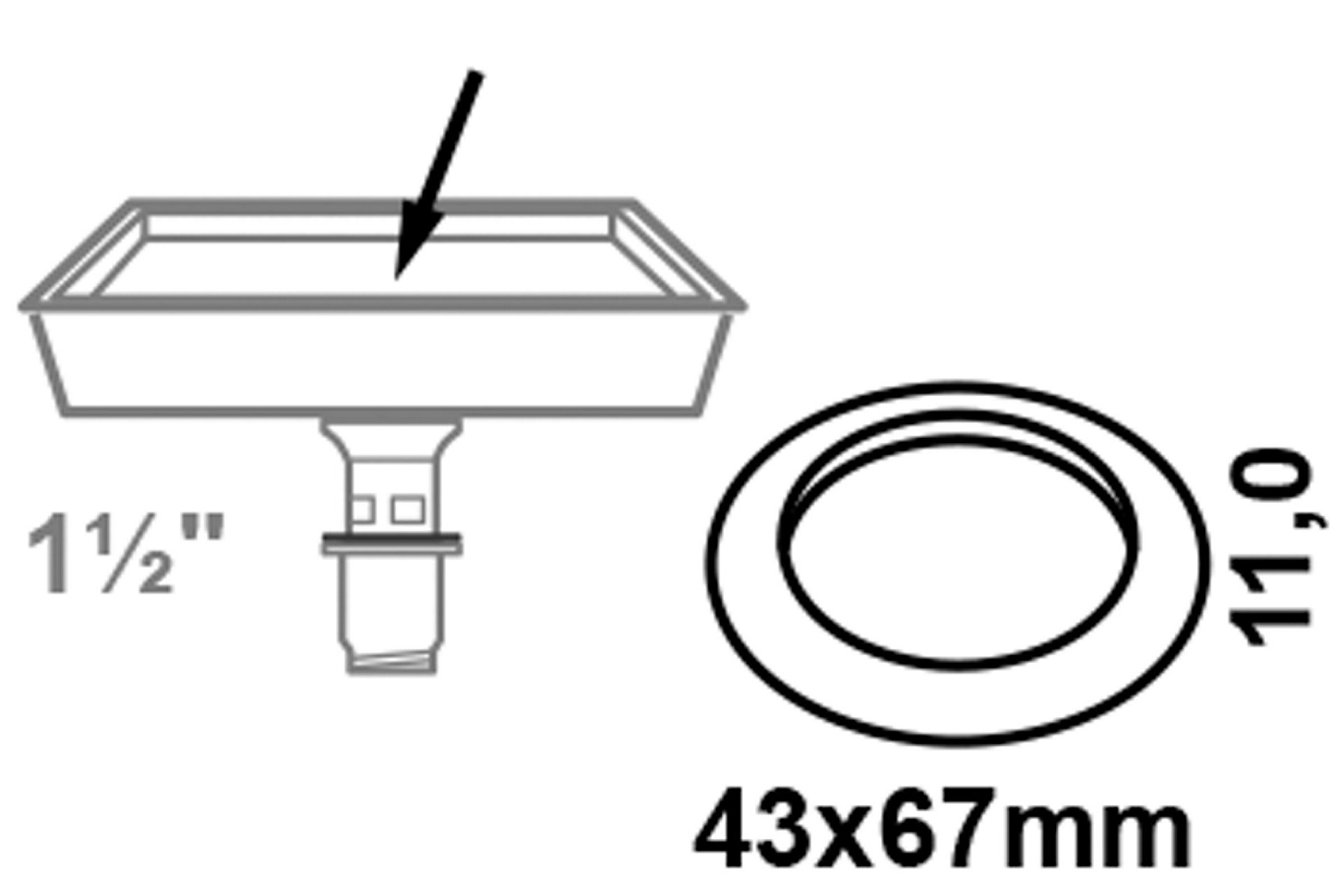 Ventilkelchdichtung, Gummi, 43x67x11 mm, konisch, für 1 1/2''