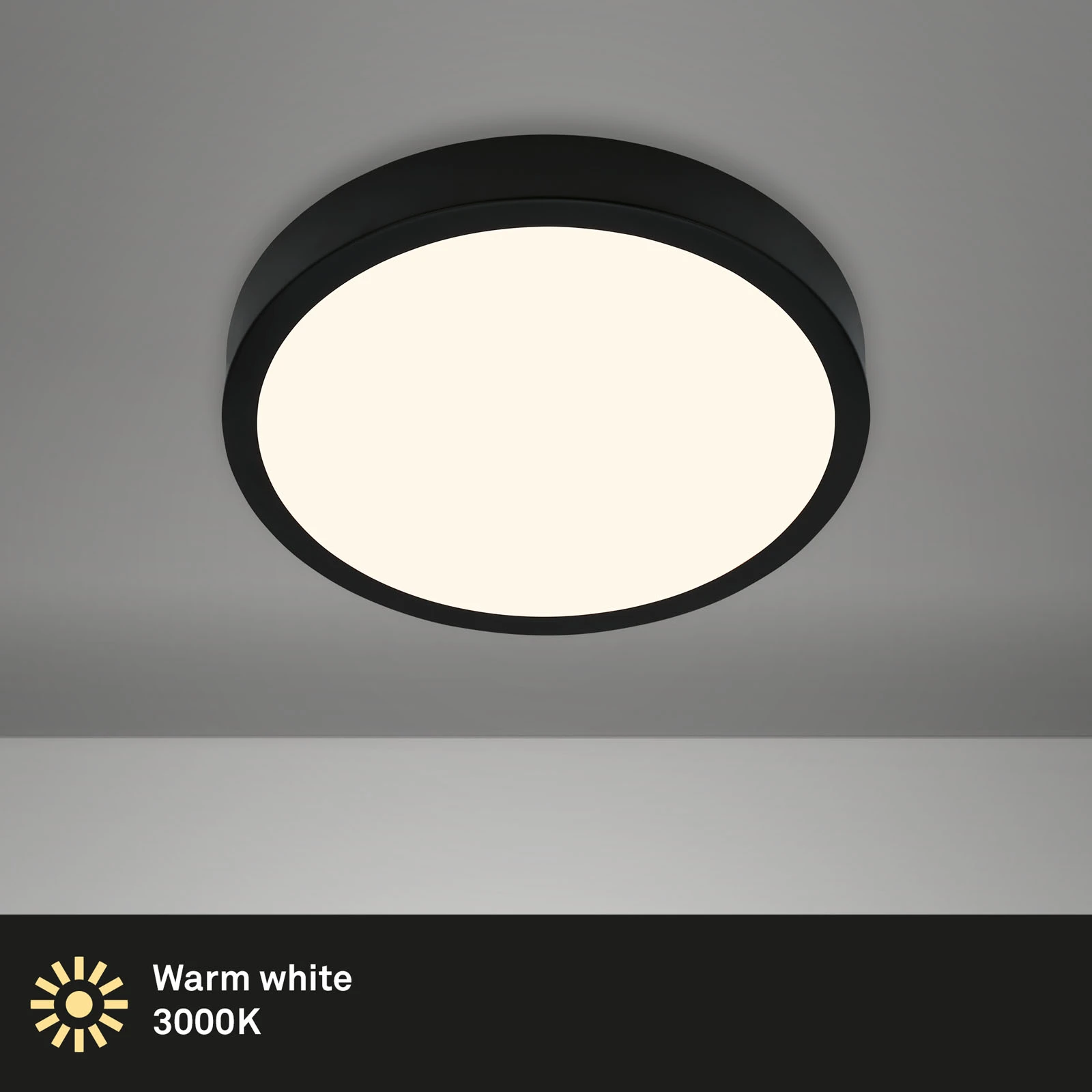 LED Aufbauleuchte, schwarz, 1xLED/16W