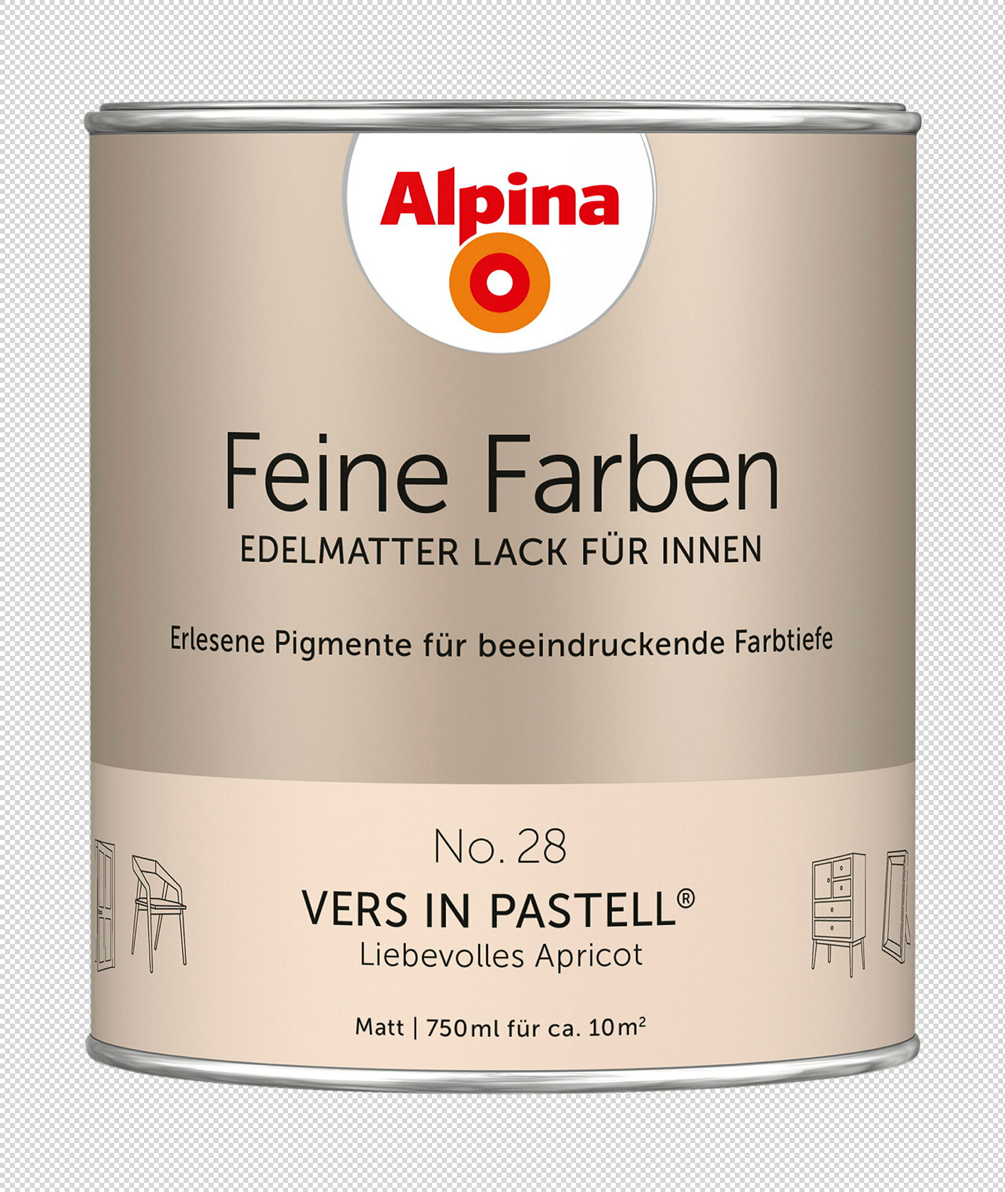 Alpina Feine Farben Lack No. 28 Vers in Pastell® edelmatt 750ml