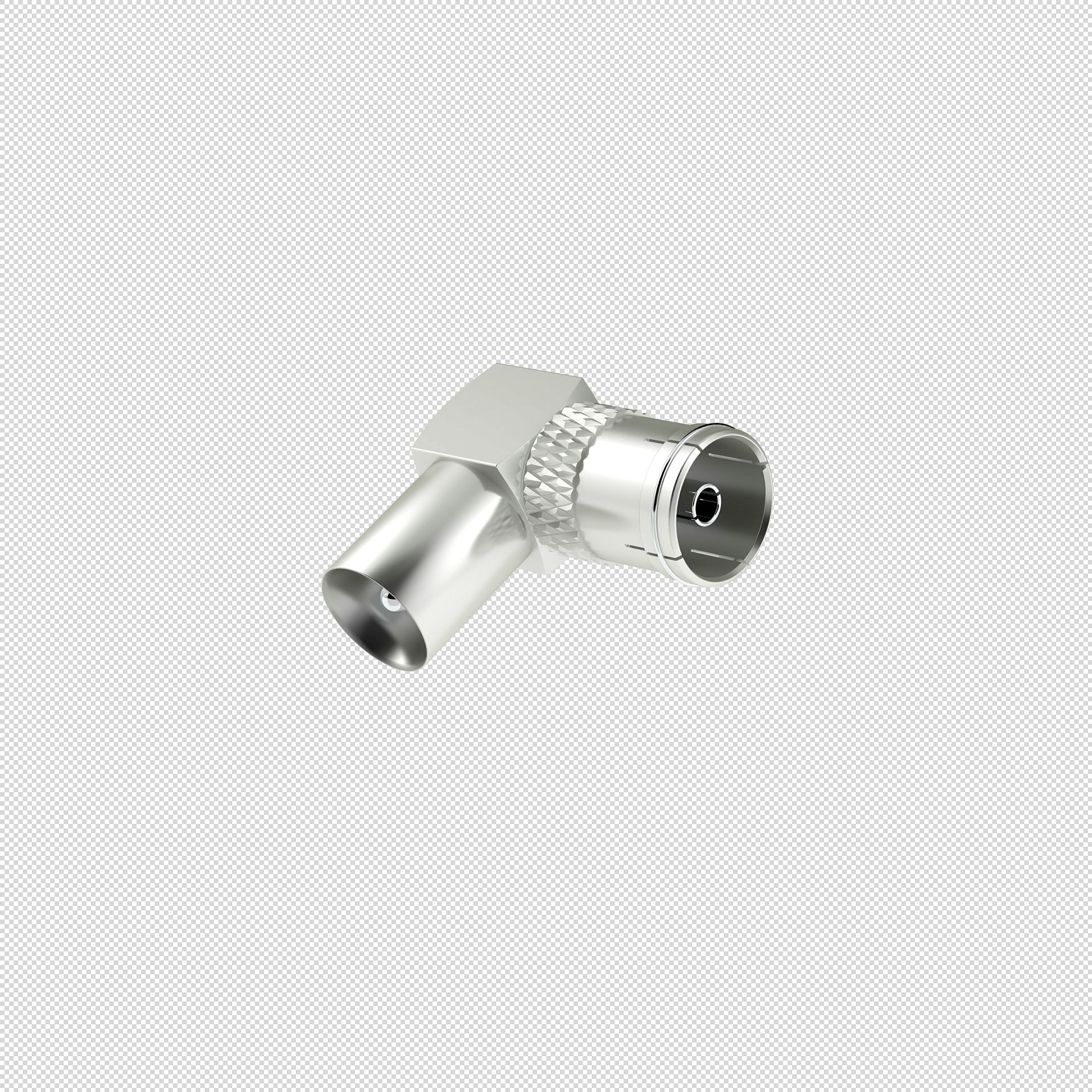 Hama Antennen-Adapter, Koax-Stecker - Koax-Kupplung, 90°