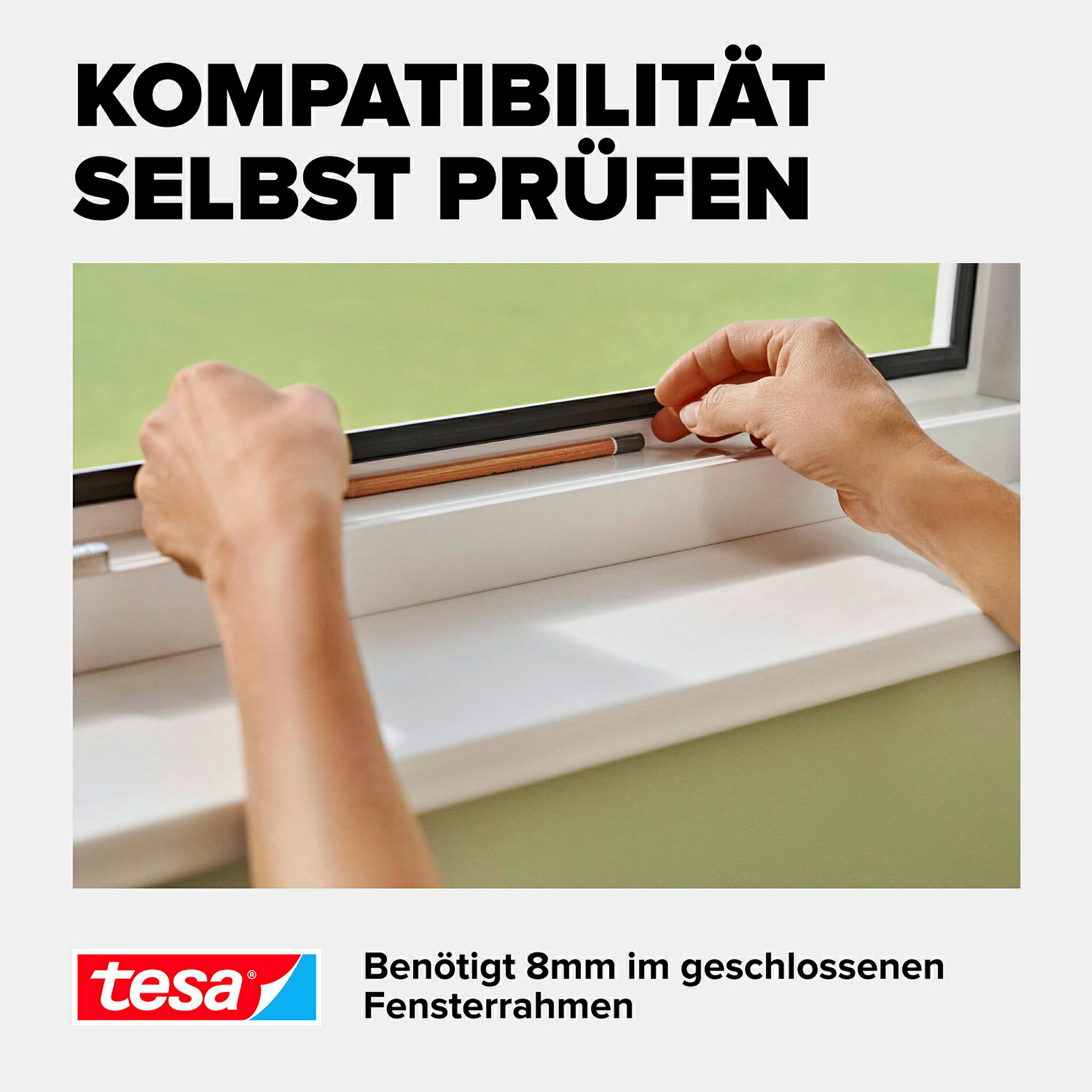 tesa® Anklipsrahmen Fliegengitter 1,00 m x 1,20 m