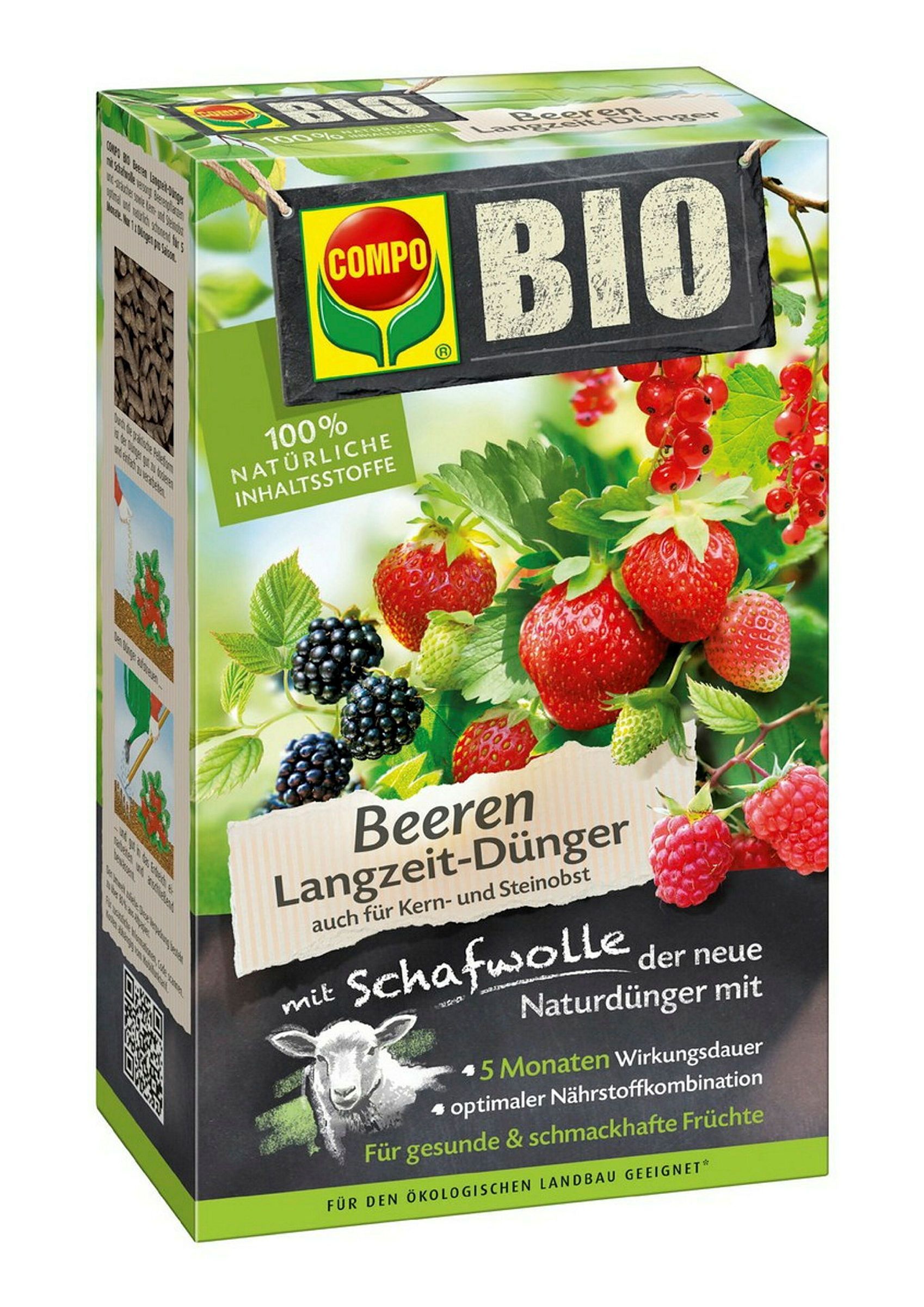 COMPO BIO Beeren LZ-Dünger mit Schafwolle 2 kg