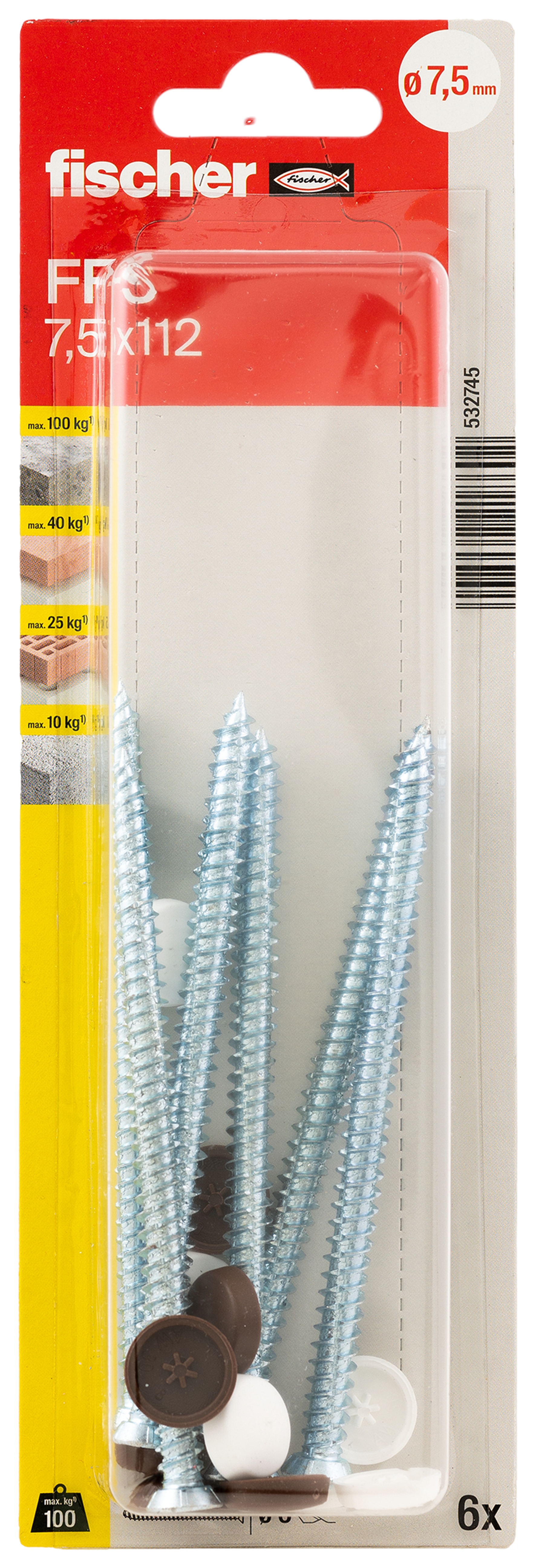 fischer Fensterrahmenschraube FFS T30 7,5 x 112