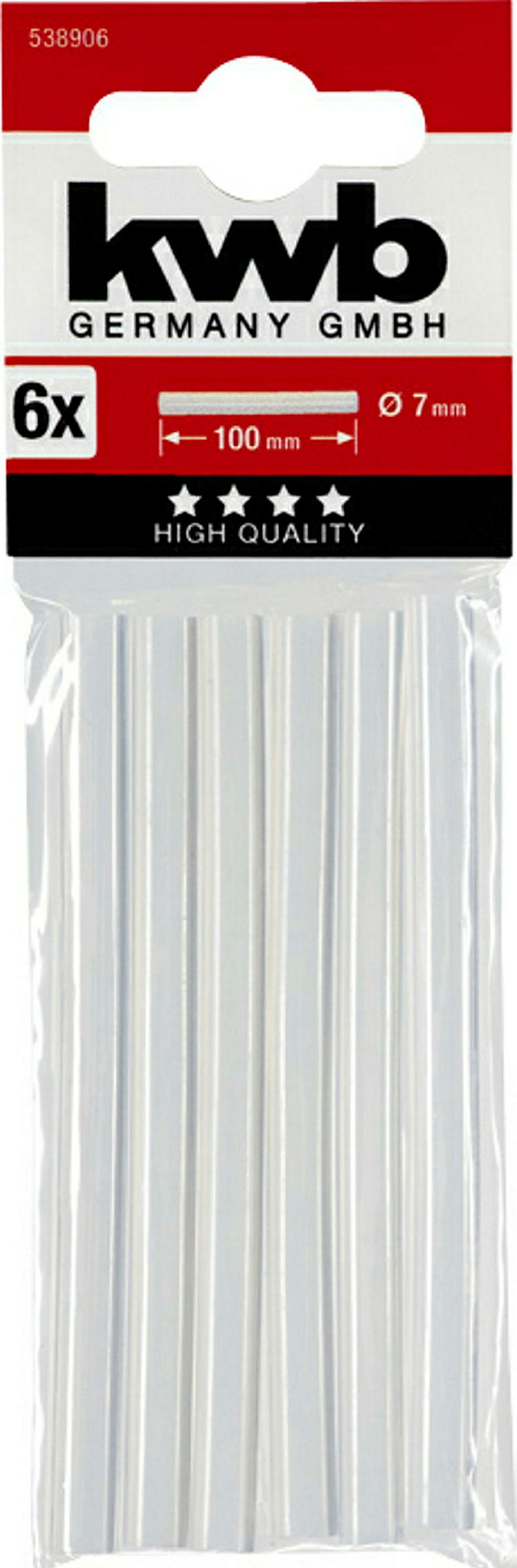 Klebesticks, ø 7 mm x 100 mm, 6 Stk.