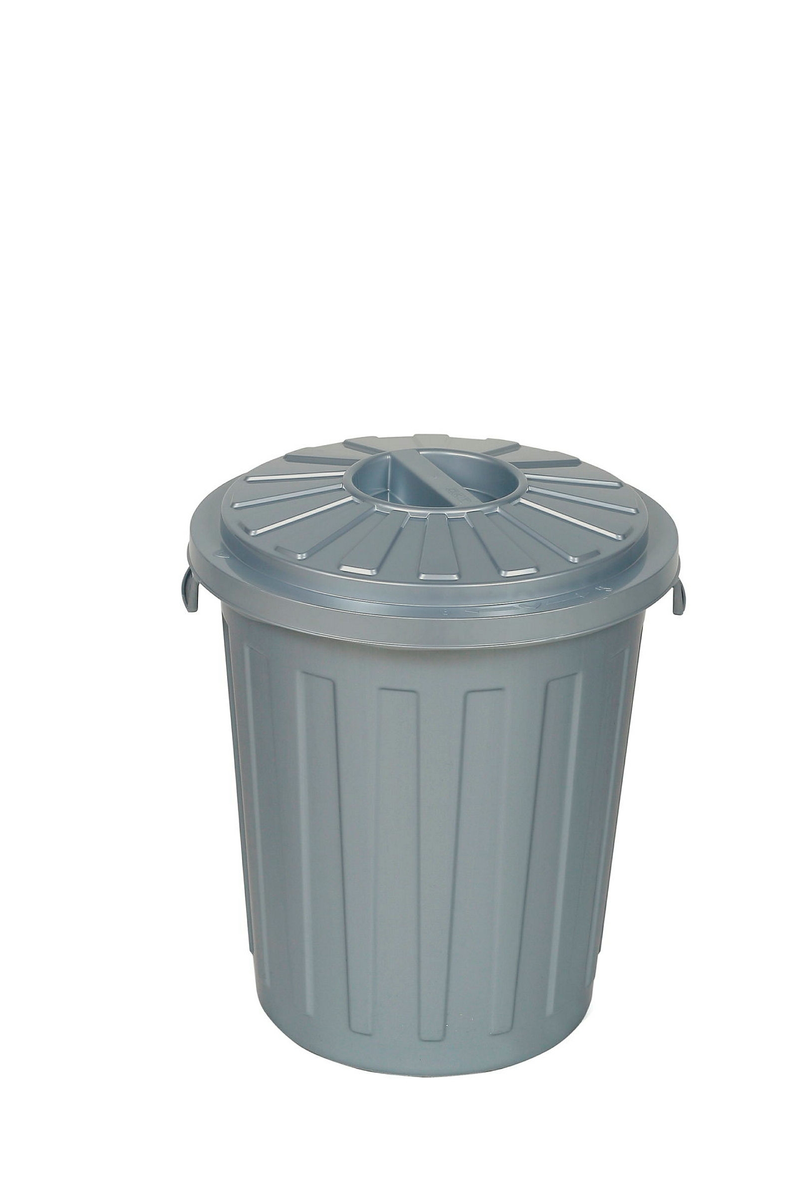 keeeper Maxi-Tonne mit Deckel, 23 l, 36 x 42 x 36 cm, Mats, Silber