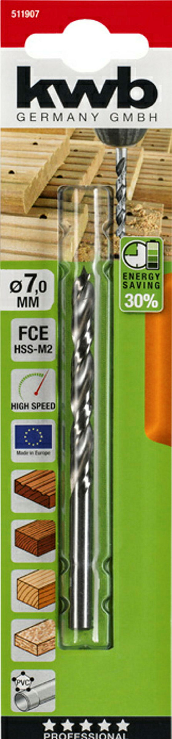 FCE Hartholzbohrer, ø 7.0 mm