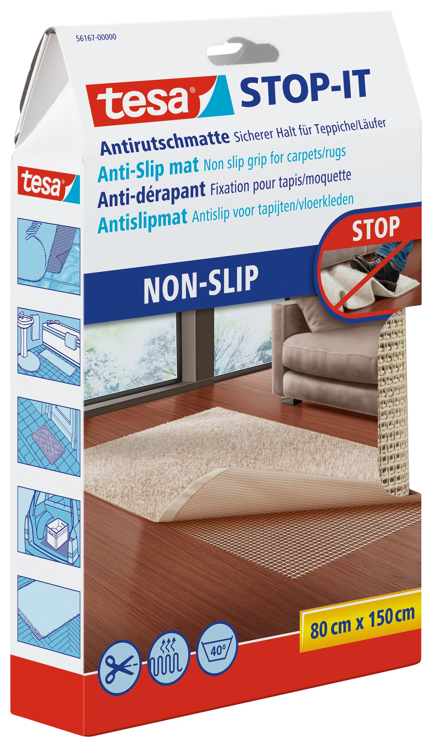 tesa® Stop-it, Anti-Rutschmatte, 1,5m:800m
