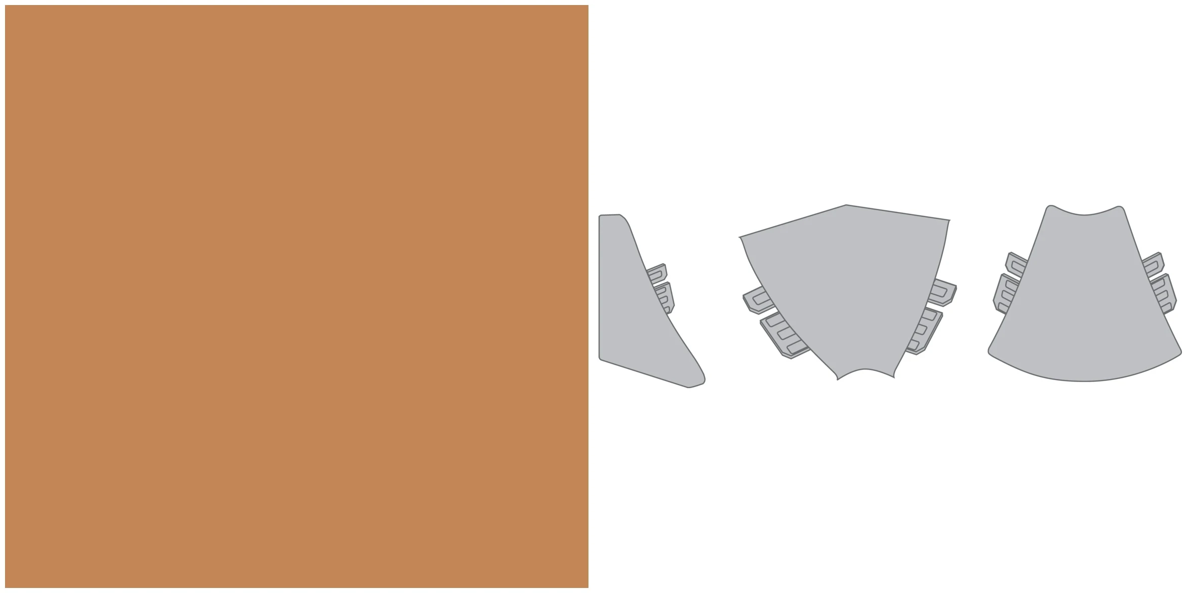 Aussenecke Plus 35x35x35mm Caramel
