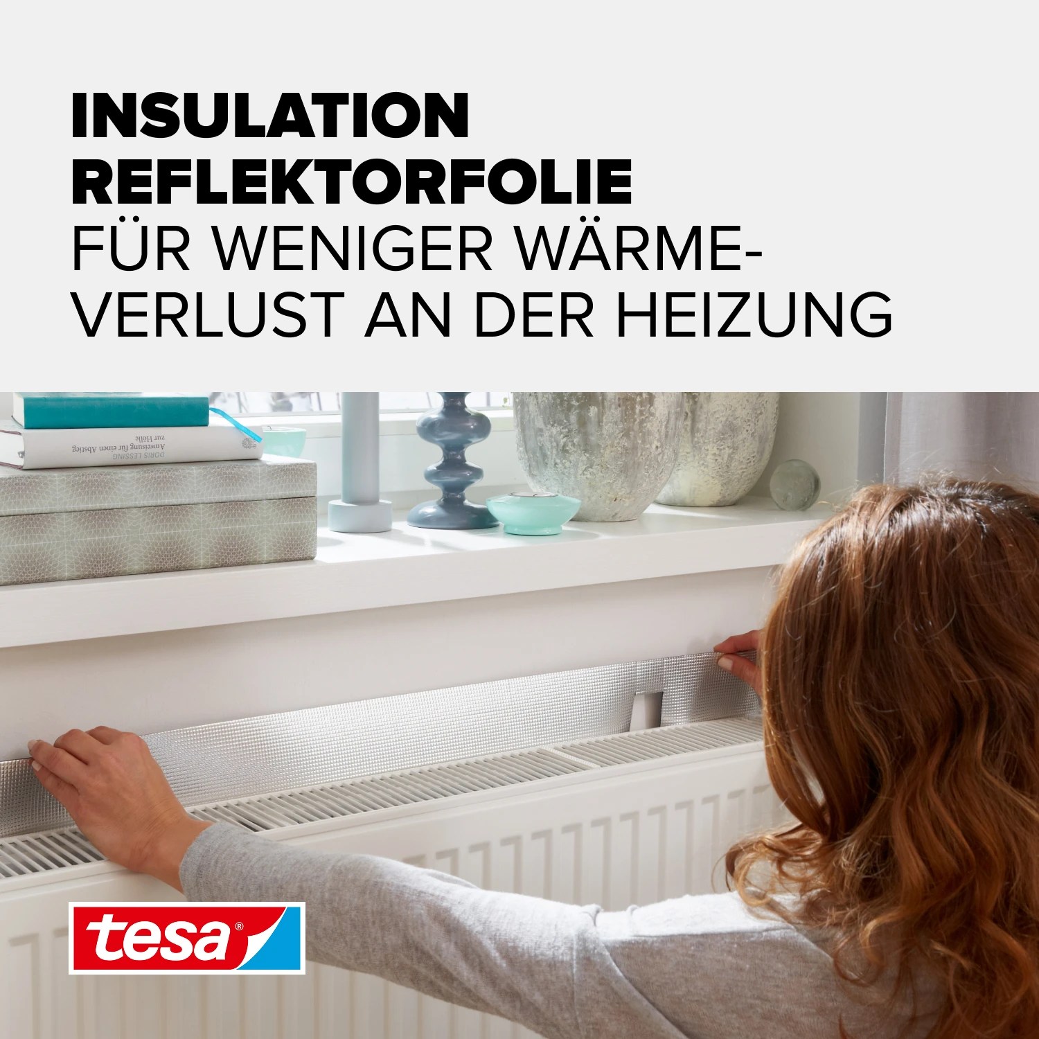 tesamoll® Reflektorfolie für Heizkörper, silber, 1,0m x 0,7m