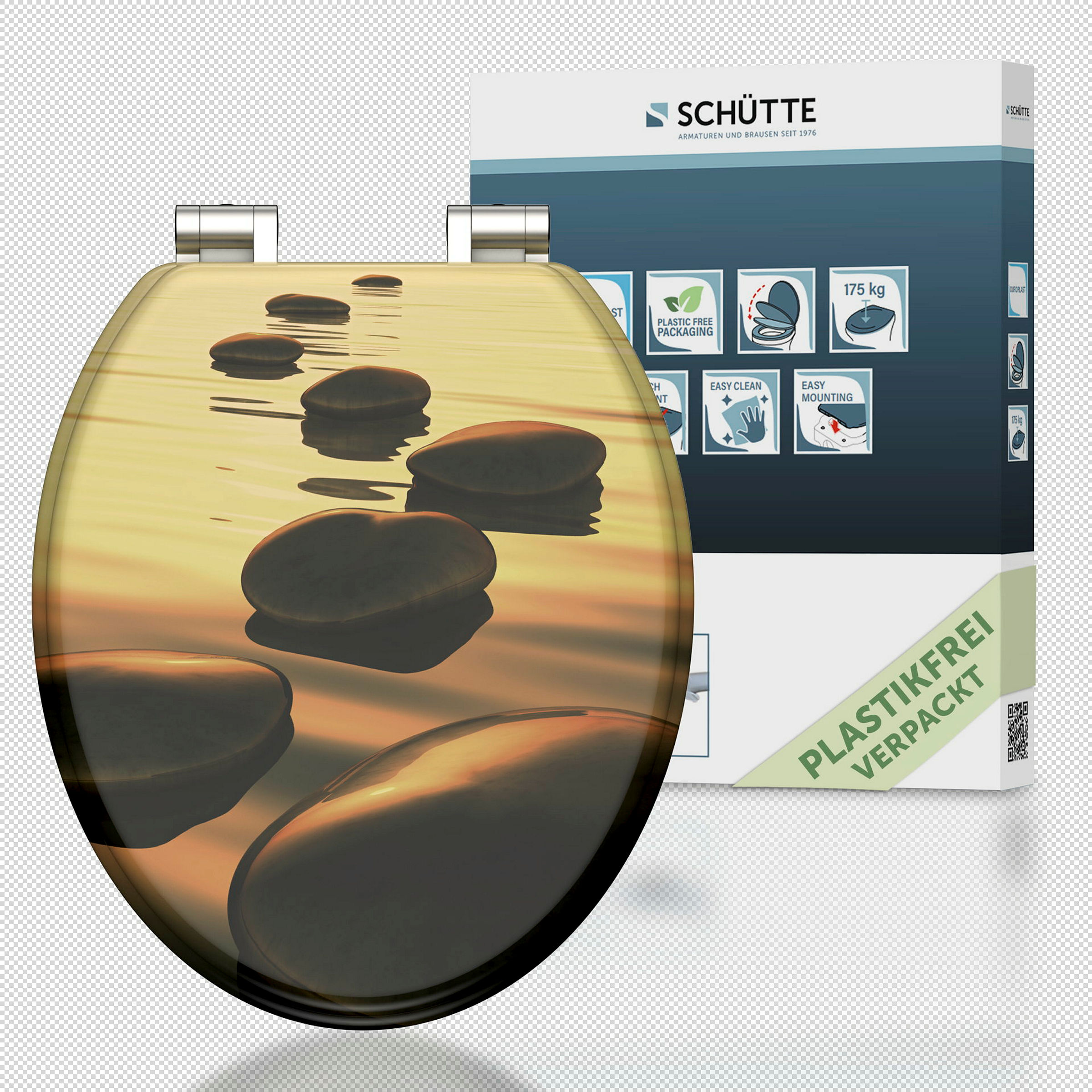MDF WC-Sitz SEA STONE, mit Absenkautomatik